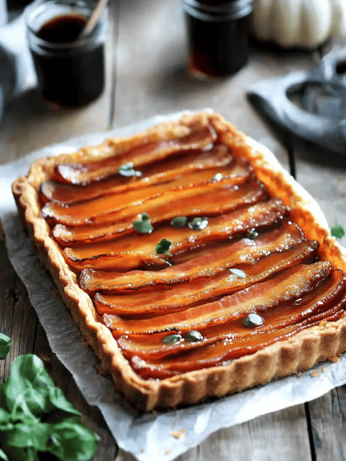 Bacon Tart with Pumpkin and Maple