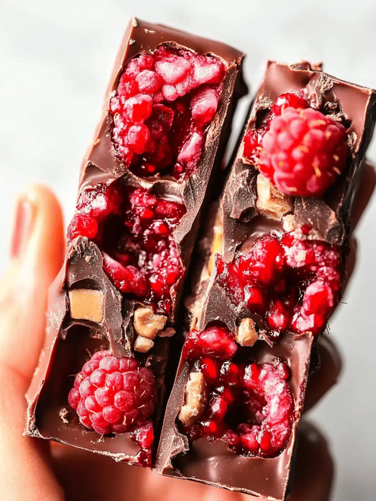 Raspberry Chocolate Bar (3 Ingredients)