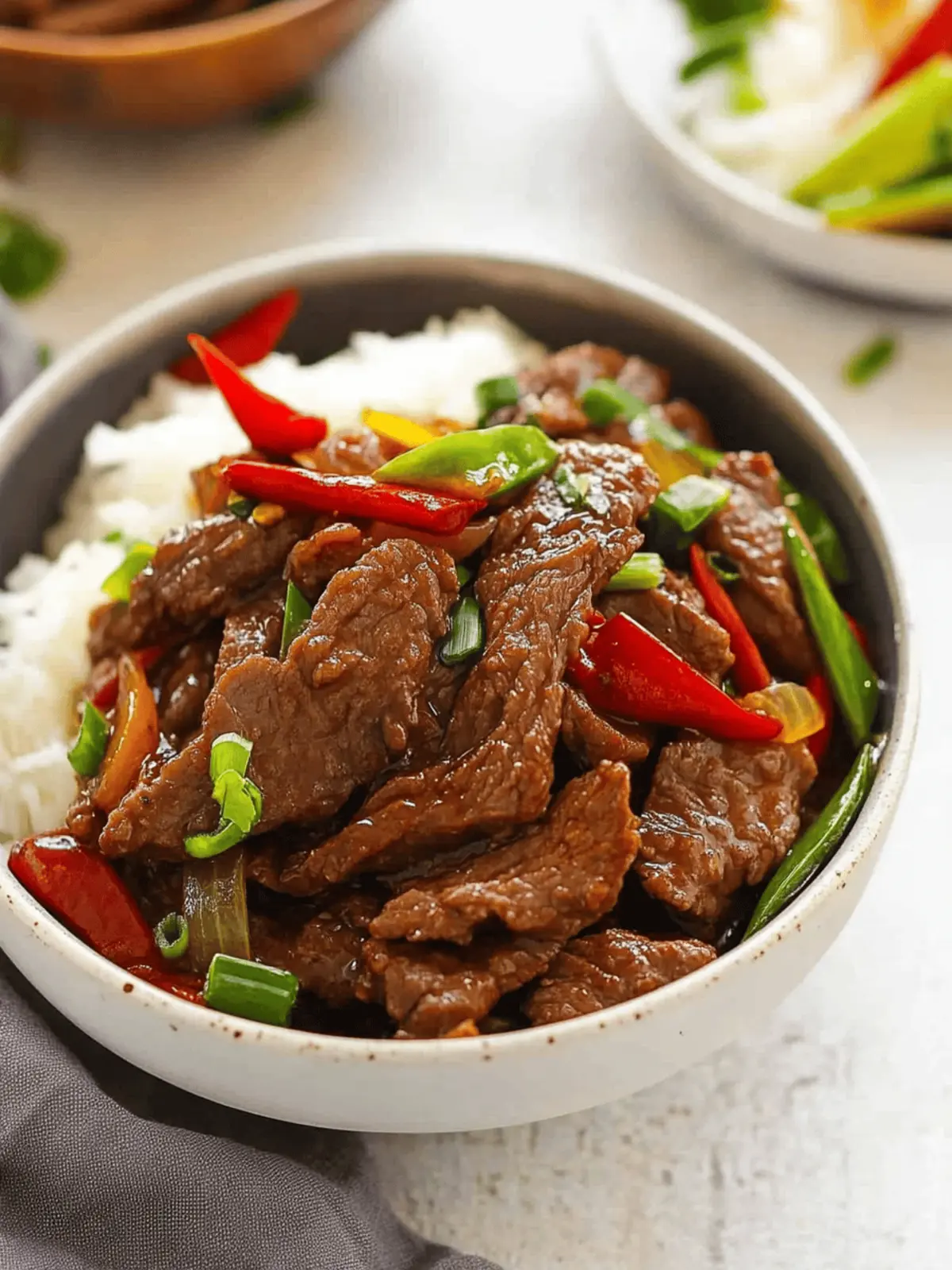 Mongolian Beef Stir Fry
