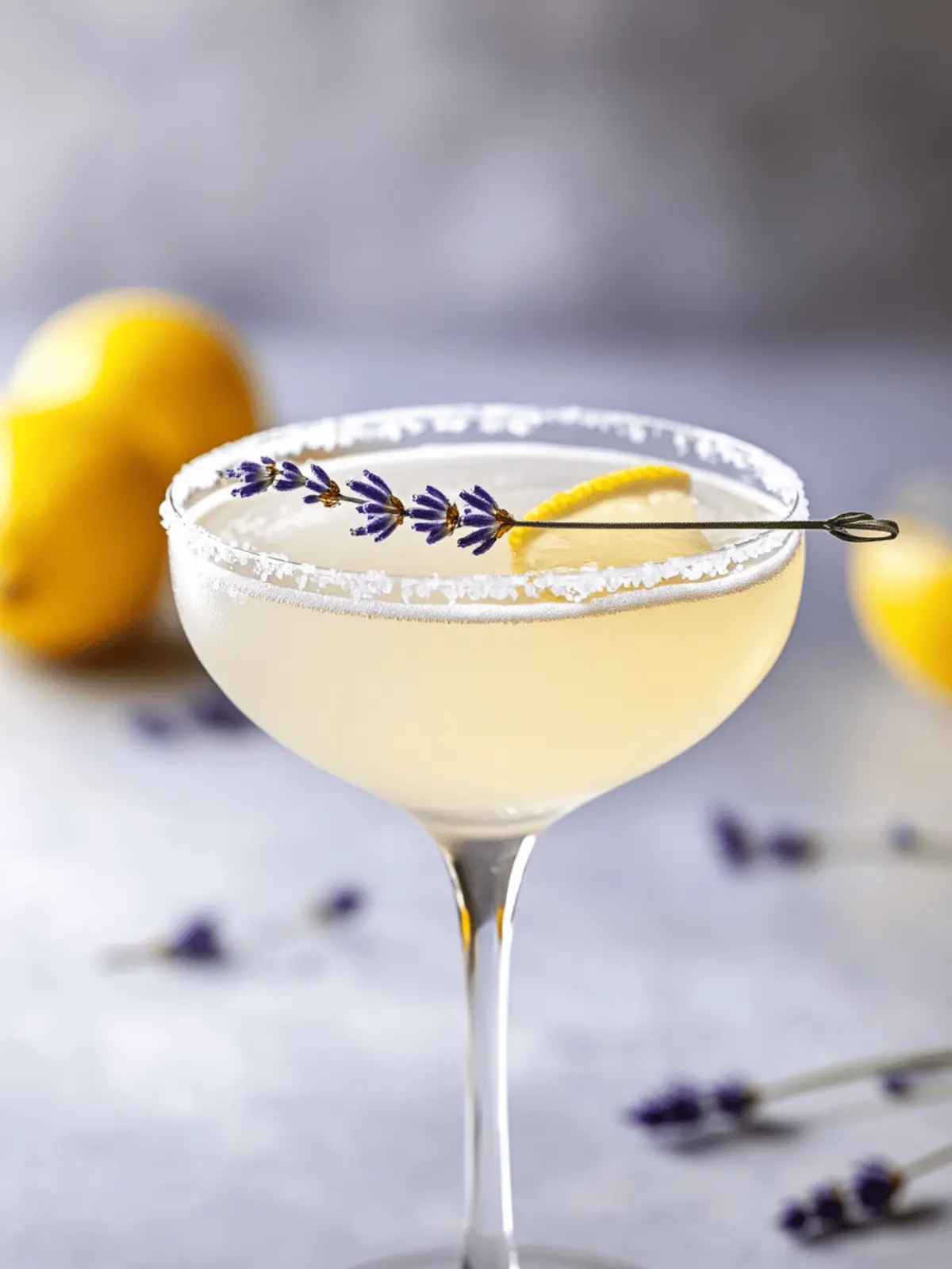 Classic Lavender Lemon Drop Martini