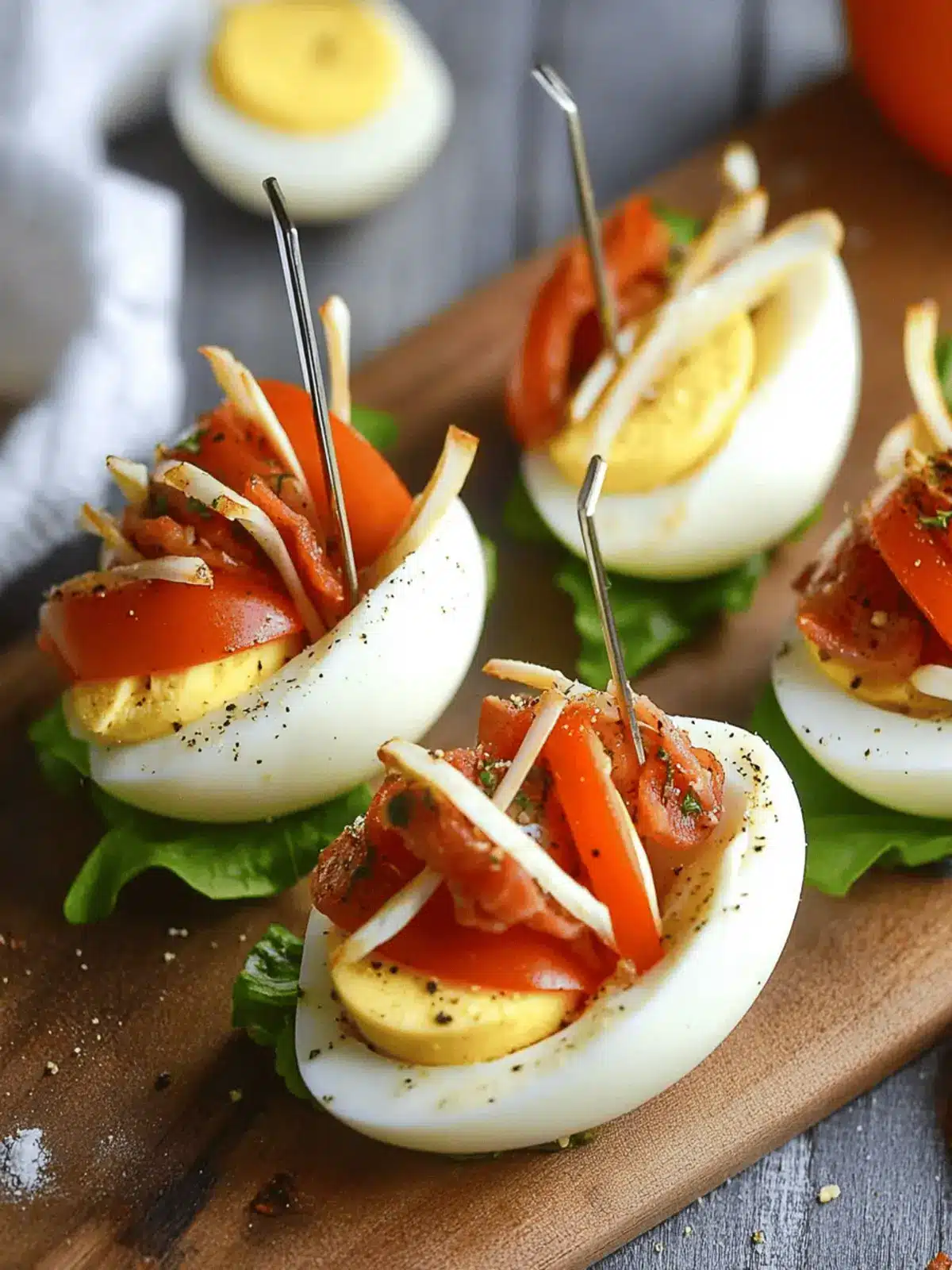 Hard Boiled Egg BLT Bites
