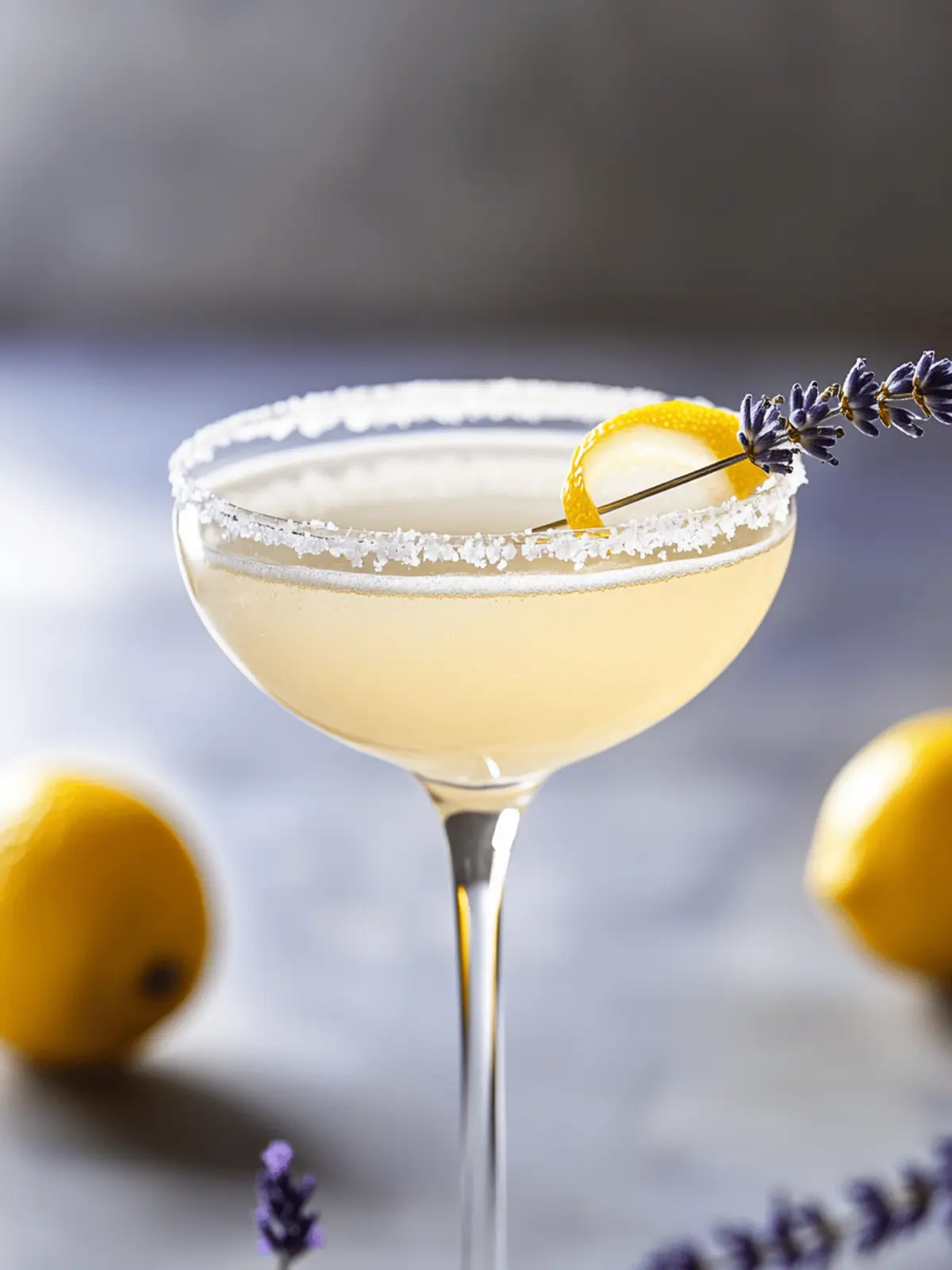 Classic Lavender Lemon Drop Martini