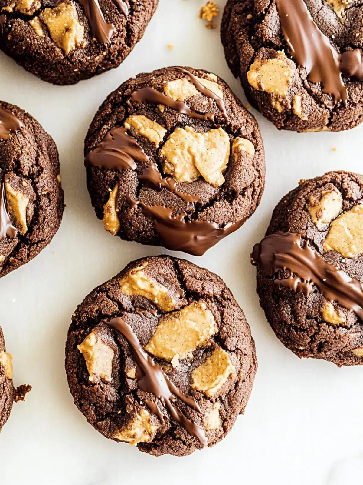 Triple Chocolate Peanut Butter Cookies