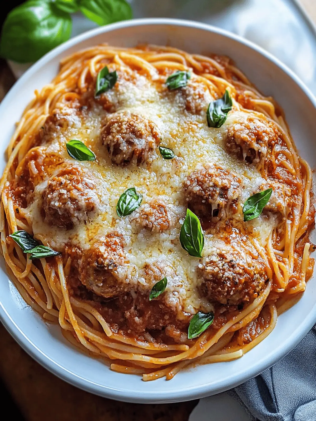 Baked Spaghetti and Meatballs