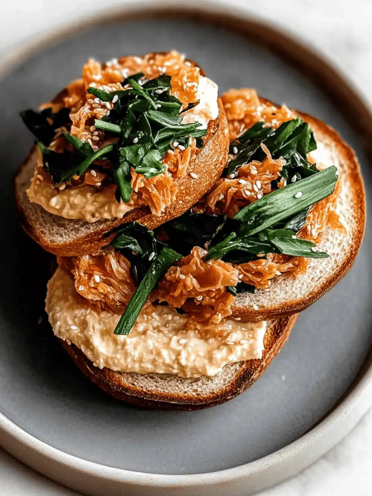 Kimchi Cream Cheese Bagel