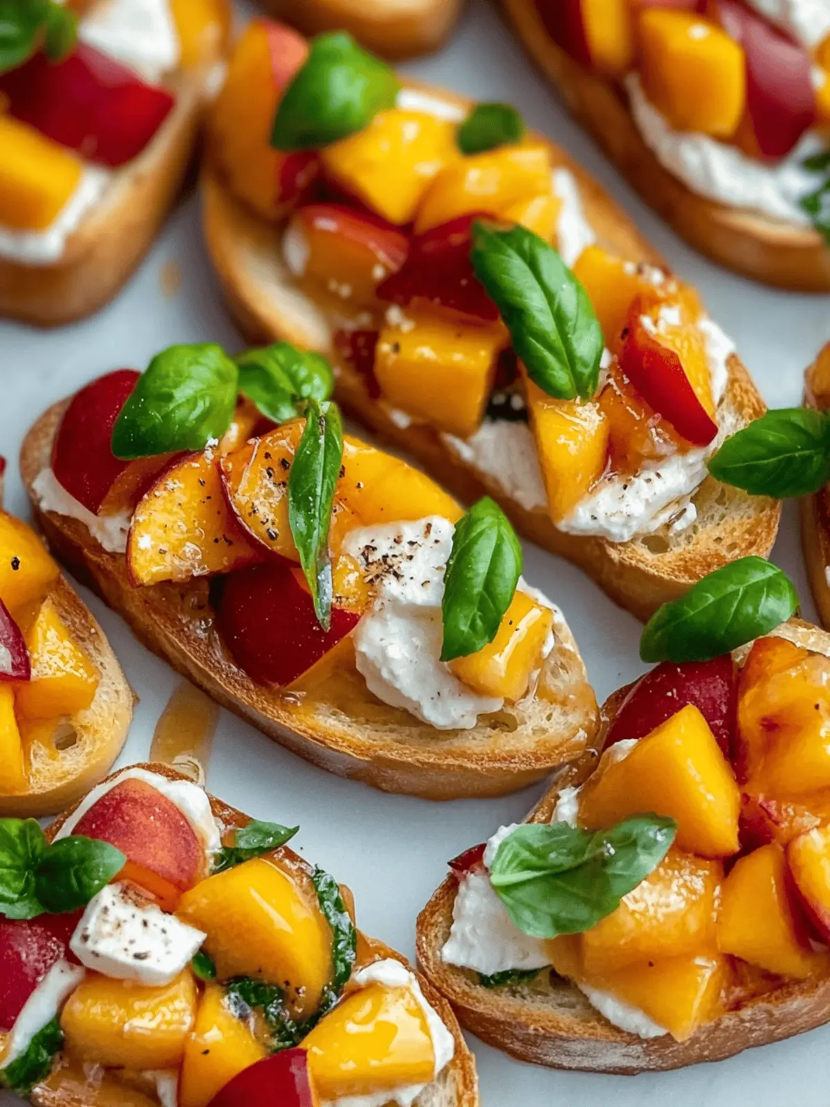 Sun-Kissed Peach Bruschetta