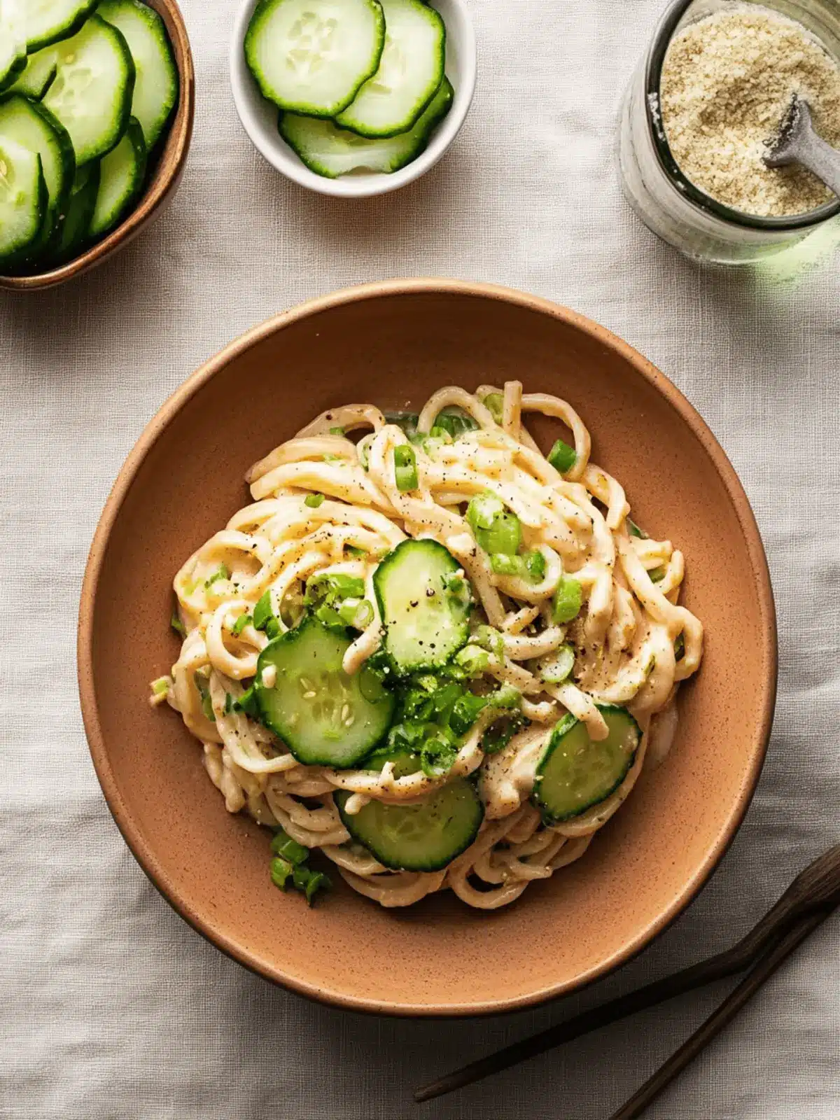Cold Tahini Noodles with Cucumbers