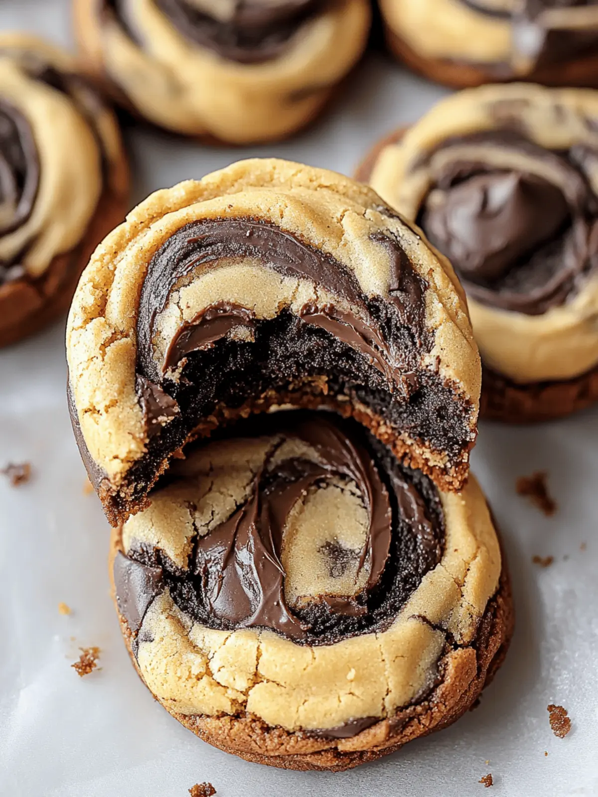 Peanut Butter Brownie Swirl Cookies