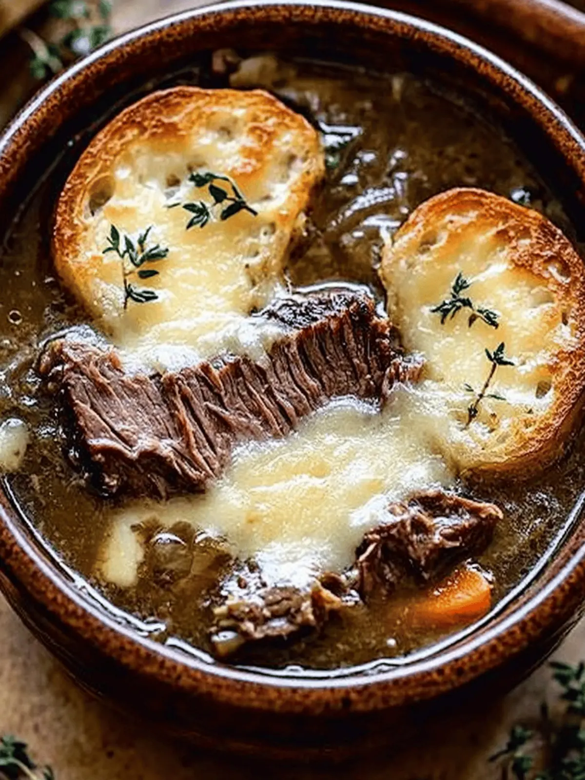 French Onion Beef Short Rib Soup