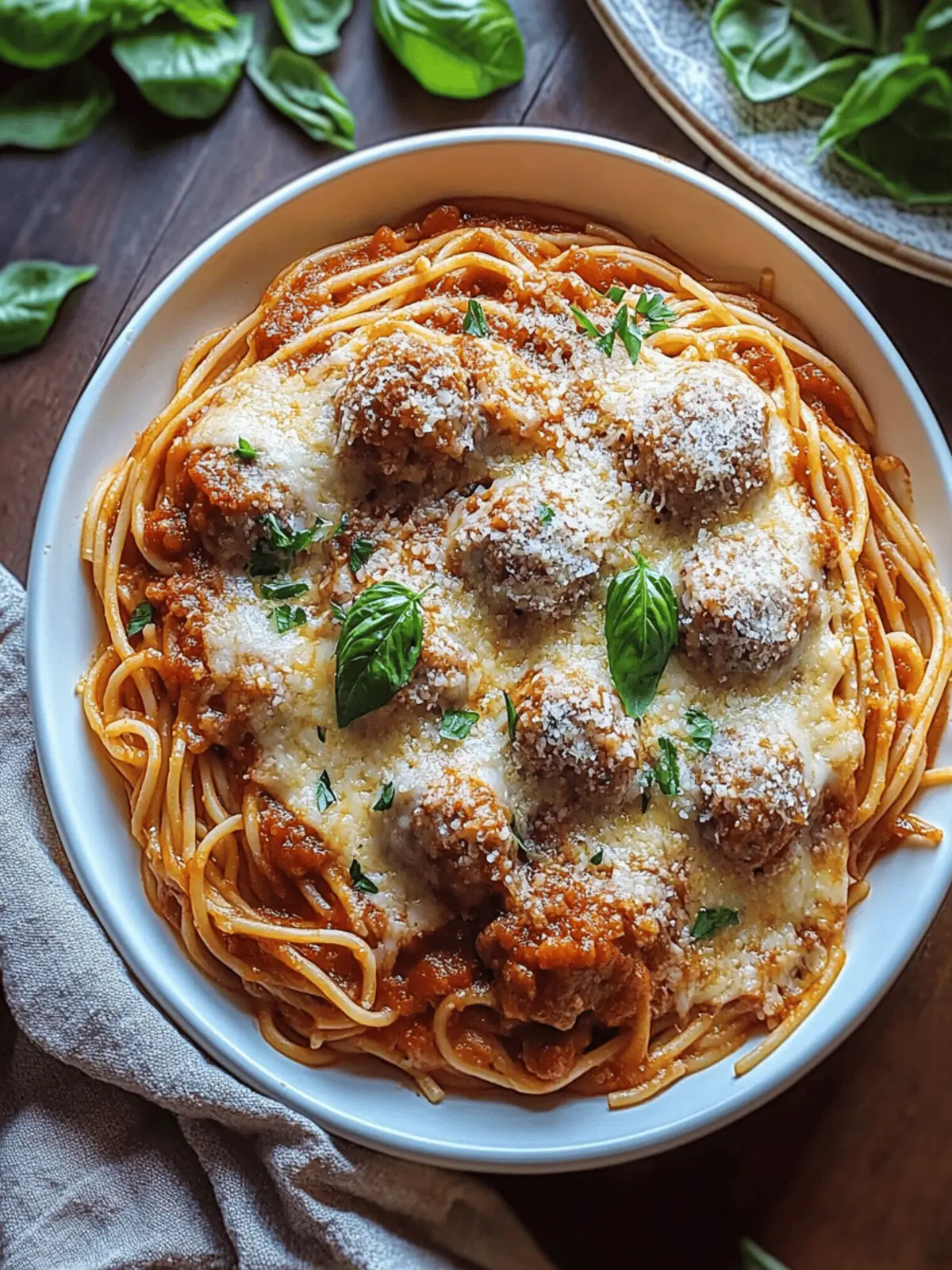 Baked Spaghetti and Meatballs