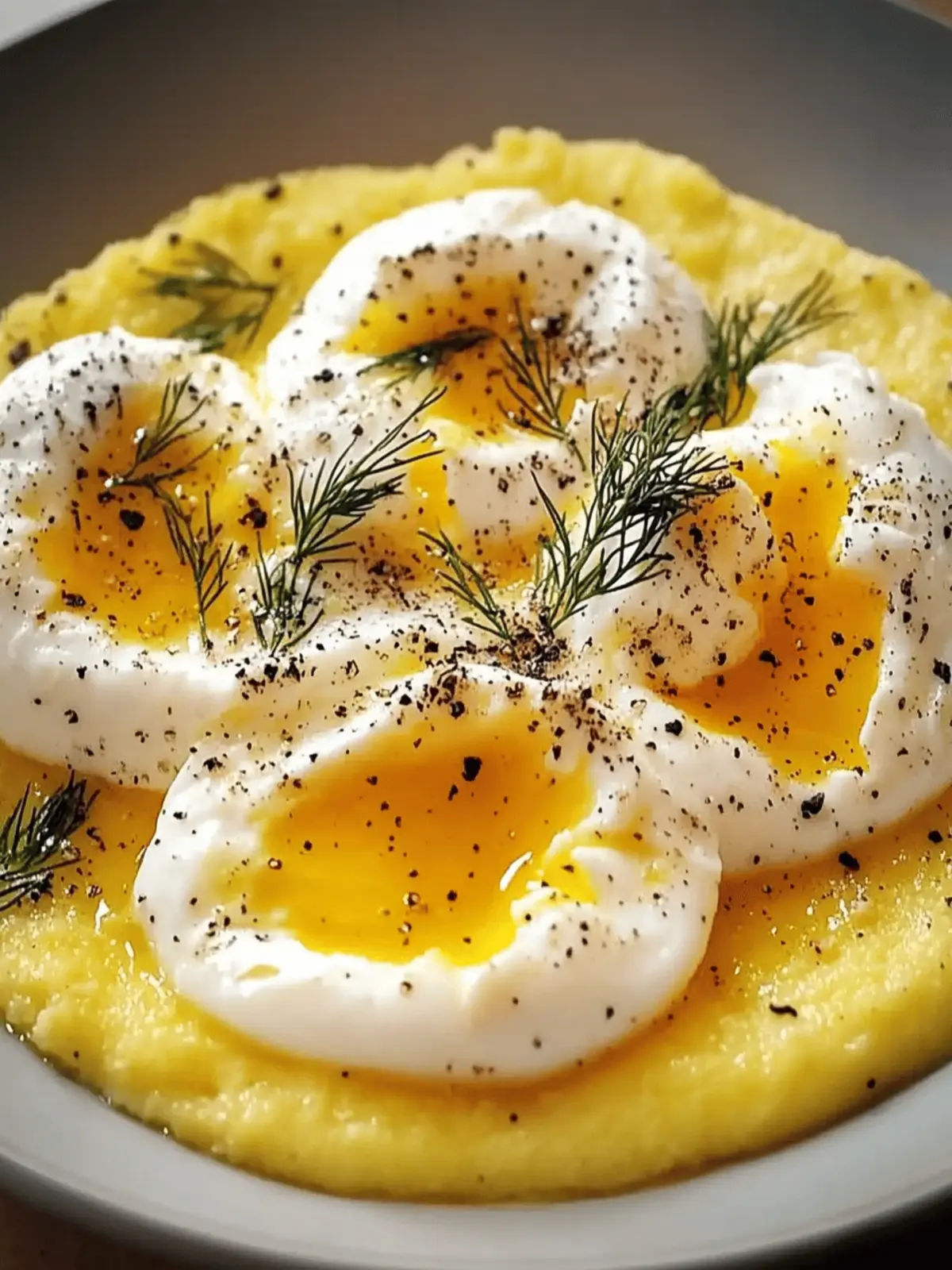 Creamy Polenta with Poached Eggs