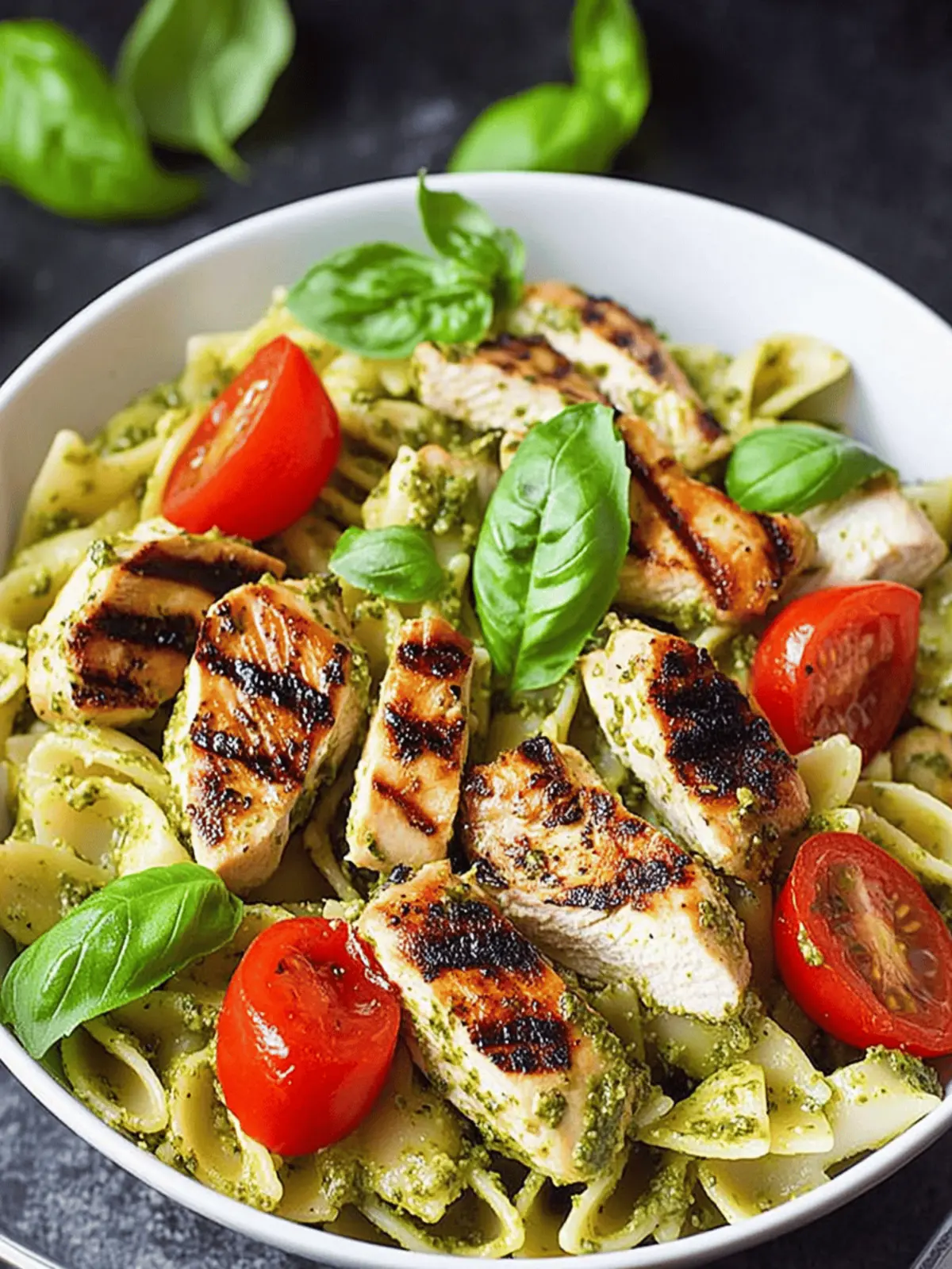 Pesto Pasta with Grilled Chicken