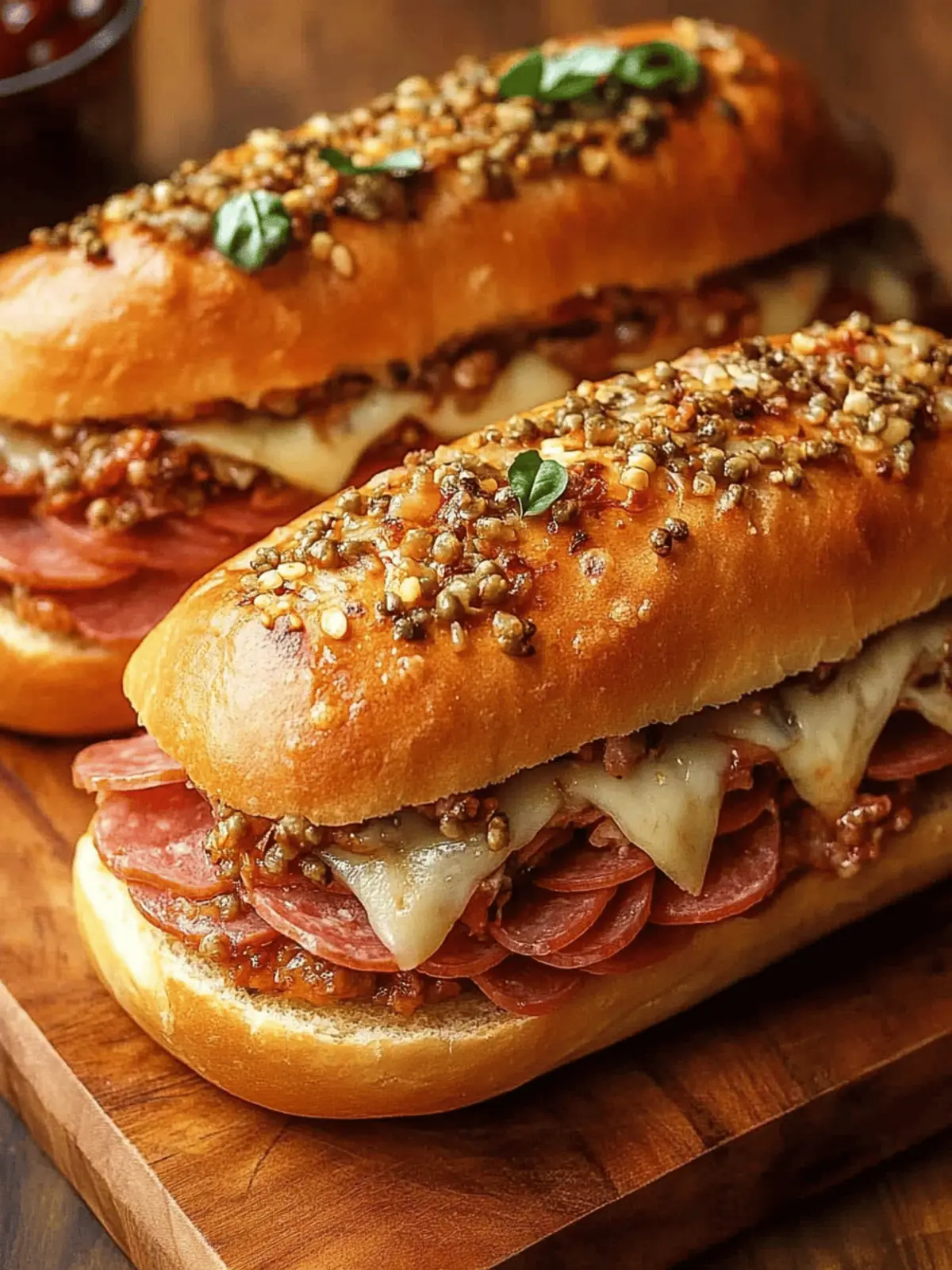 Baked Italian Sub Sandwiches