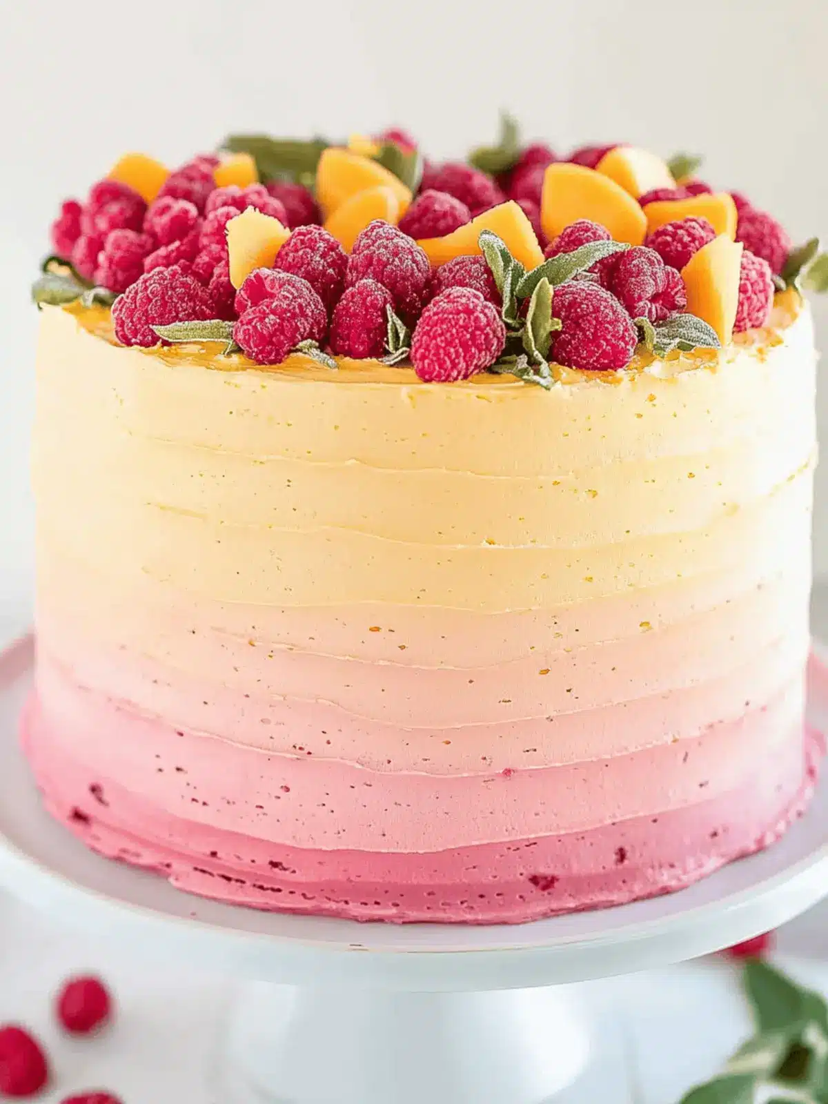 Raspberry Mango Cake