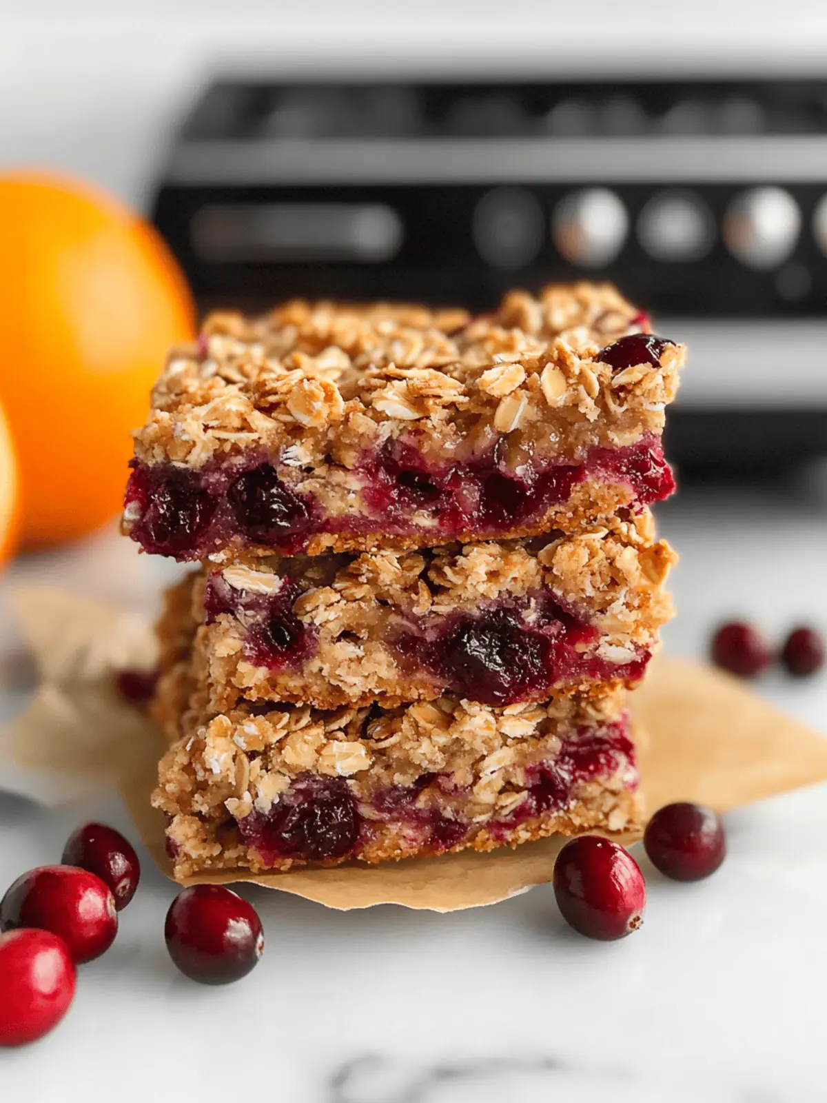 Orange Cranberry Oat Bars with Browned Butter