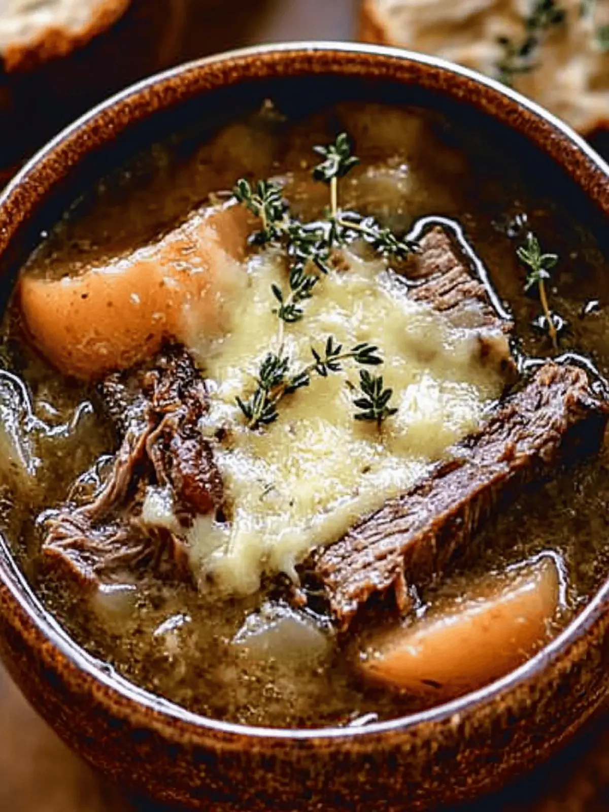 French Onion Beef Short Rib Soup