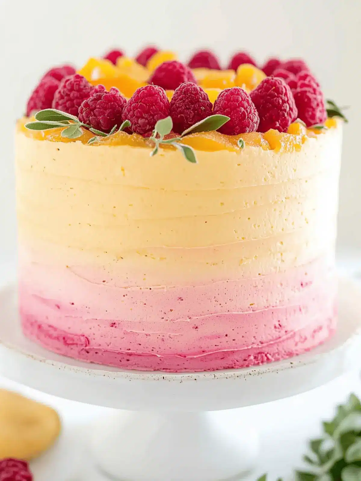 Raspberry Mango Cake