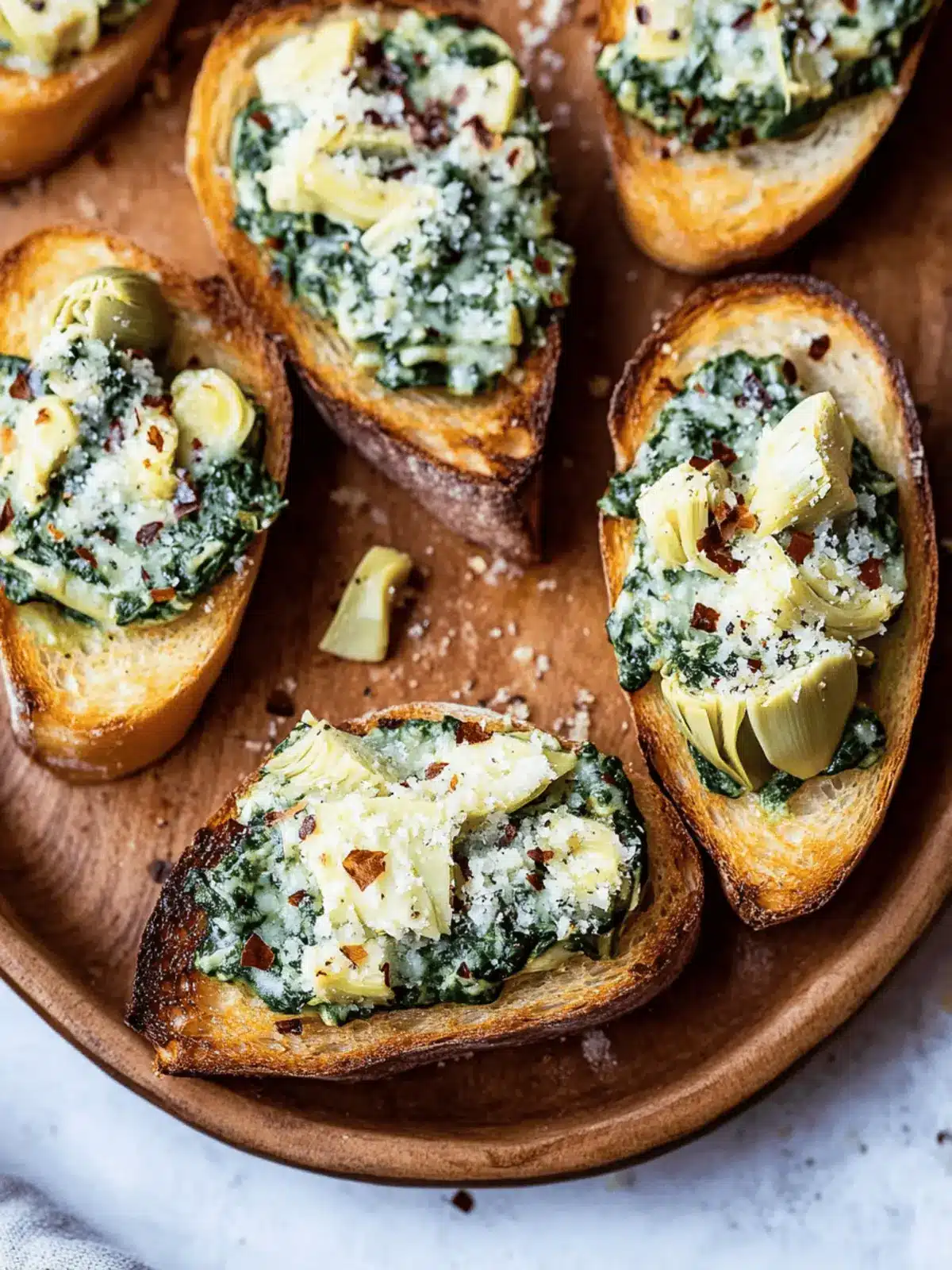 Spinach-Artichoke Crostini