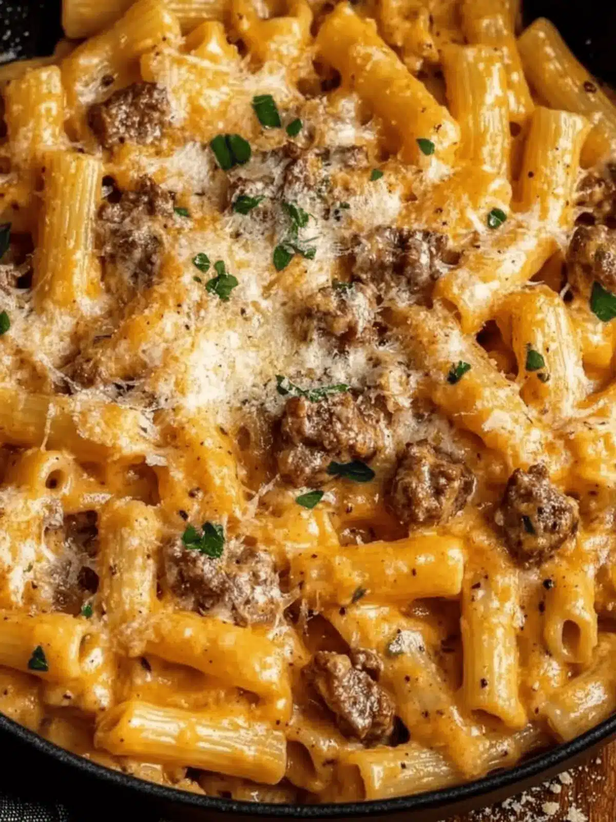 High Protein Creamy Beef Pasta