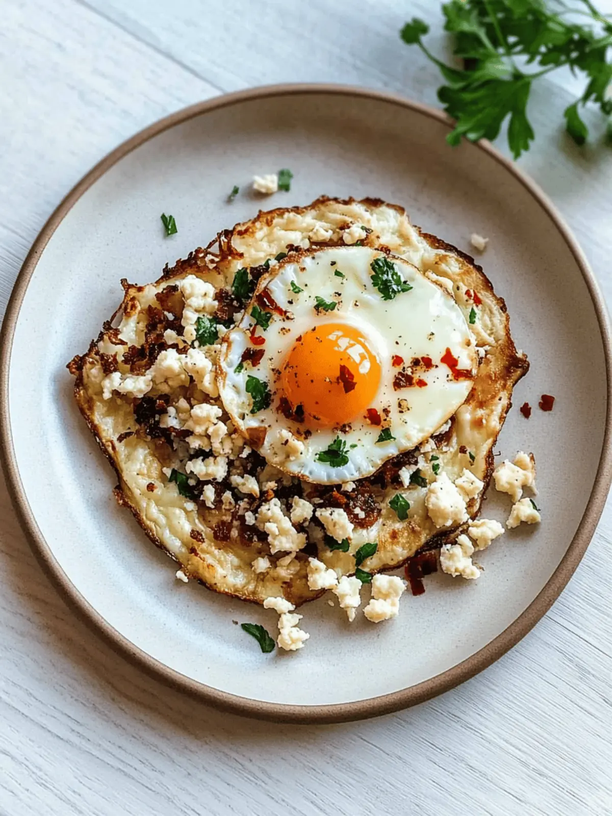 Crispy Fried Feta Egg Tortilla