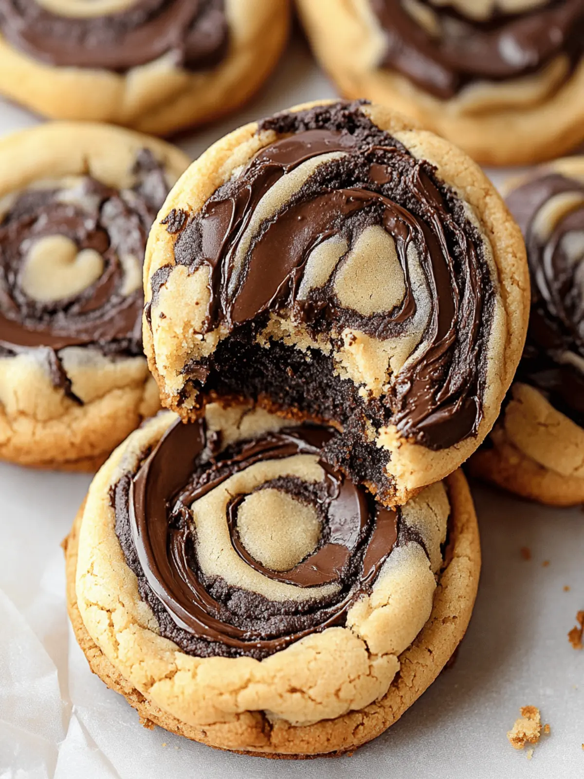 Peanut Butter Brownie Swirl Cookies