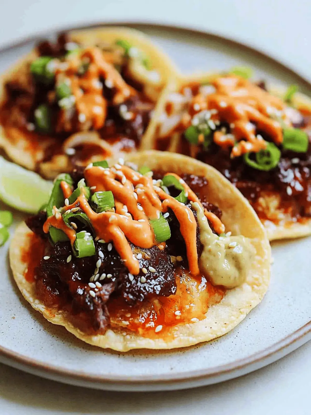 Bulgogi Beef Smashburger Tacos