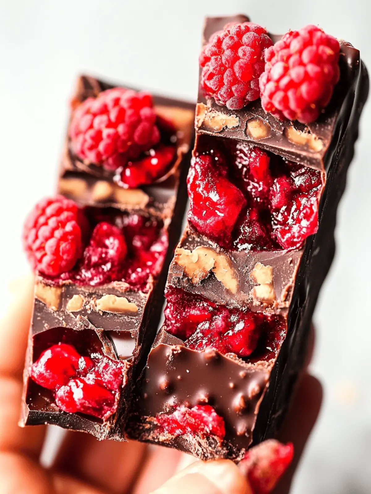 Raspberry Chocolate Bar (3 Ingredients)