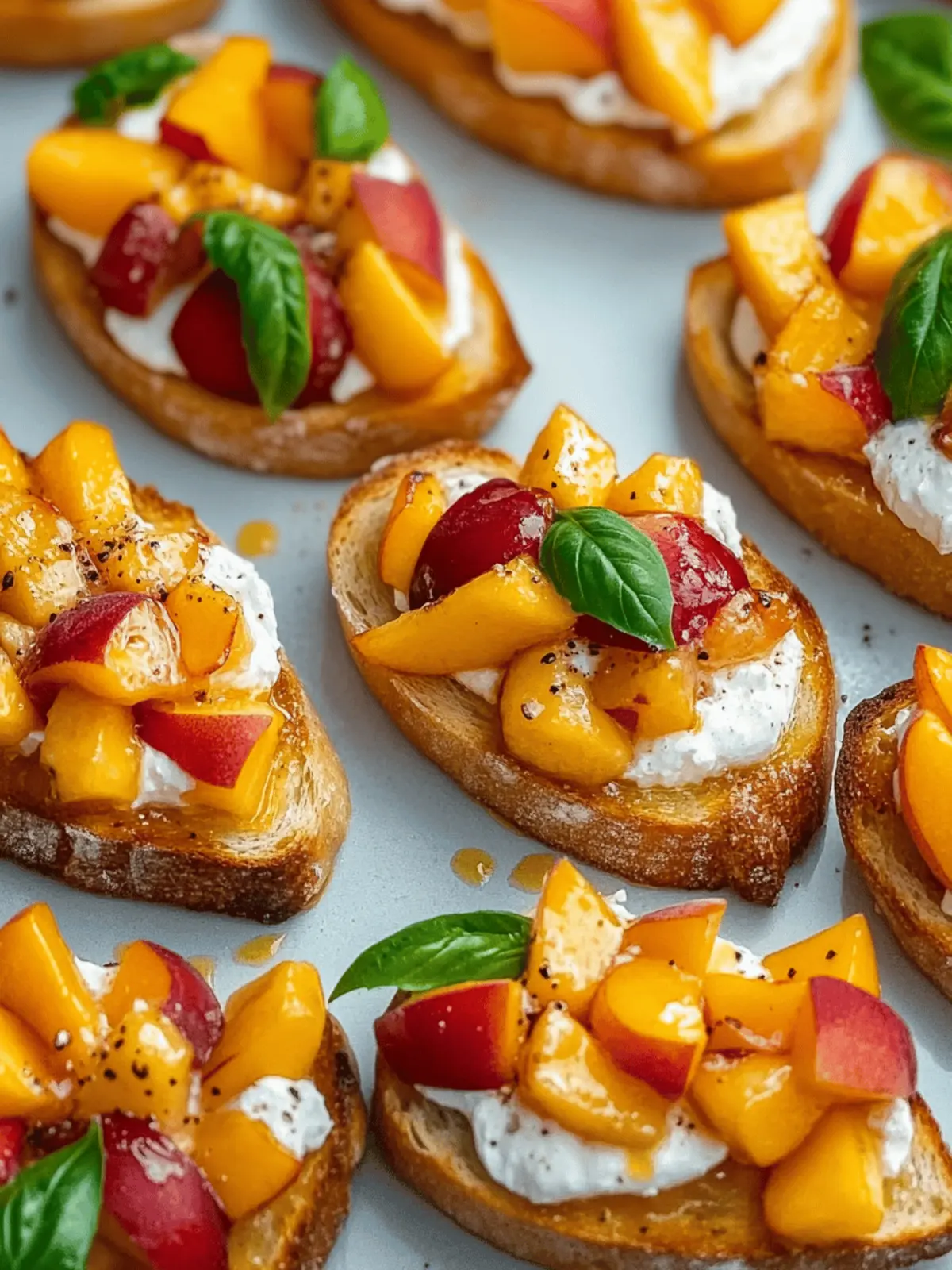 Sun-Kissed Peach Bruschetta