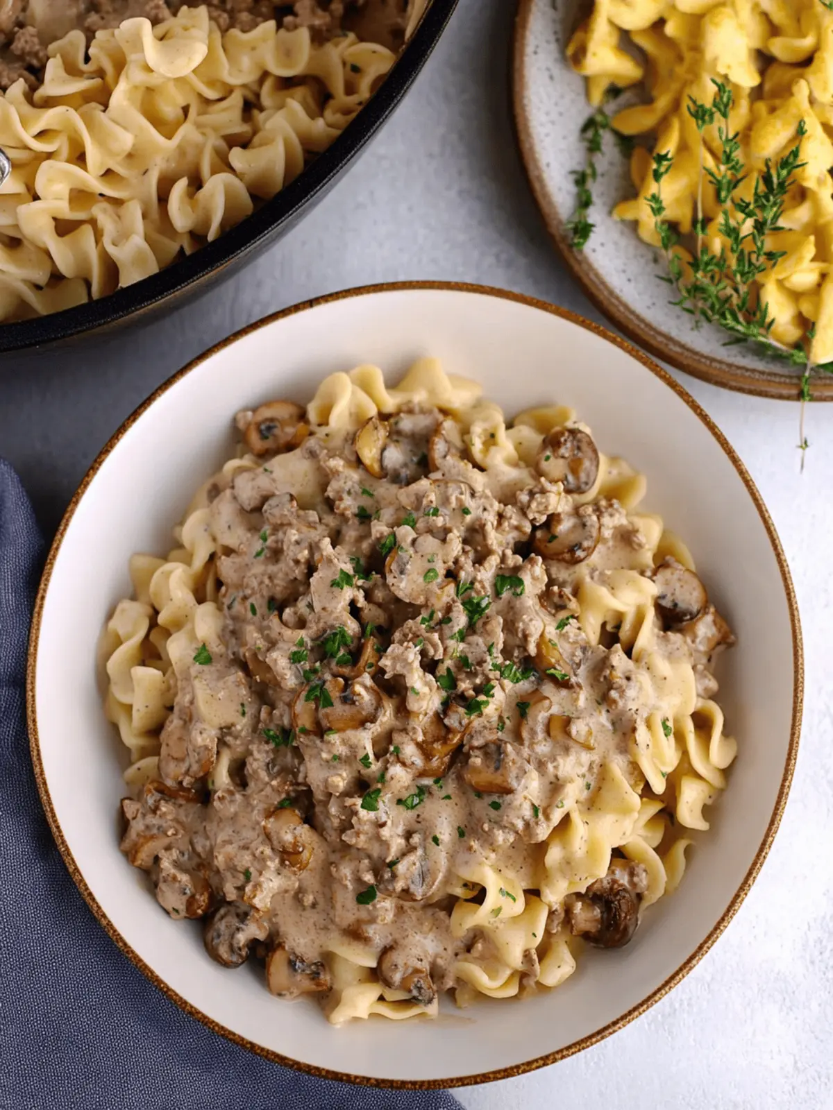 Ground Beef Stroganoff (without Cream of Mushroom Soup)