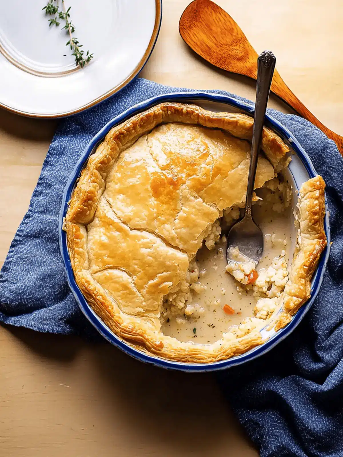 Cauliflower Pot Pie with Puff Pastry
