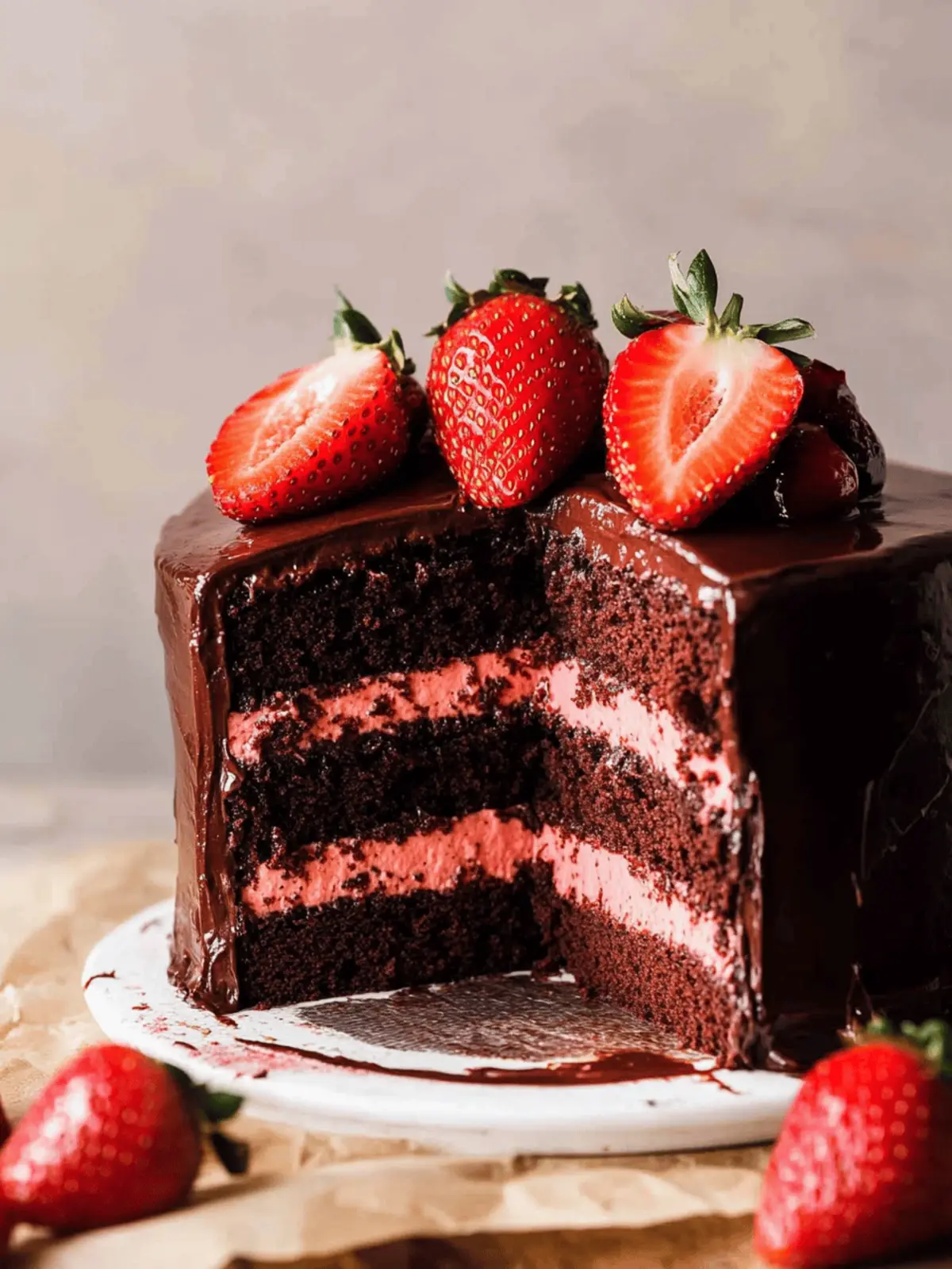 Chocolate Strawberry Cake