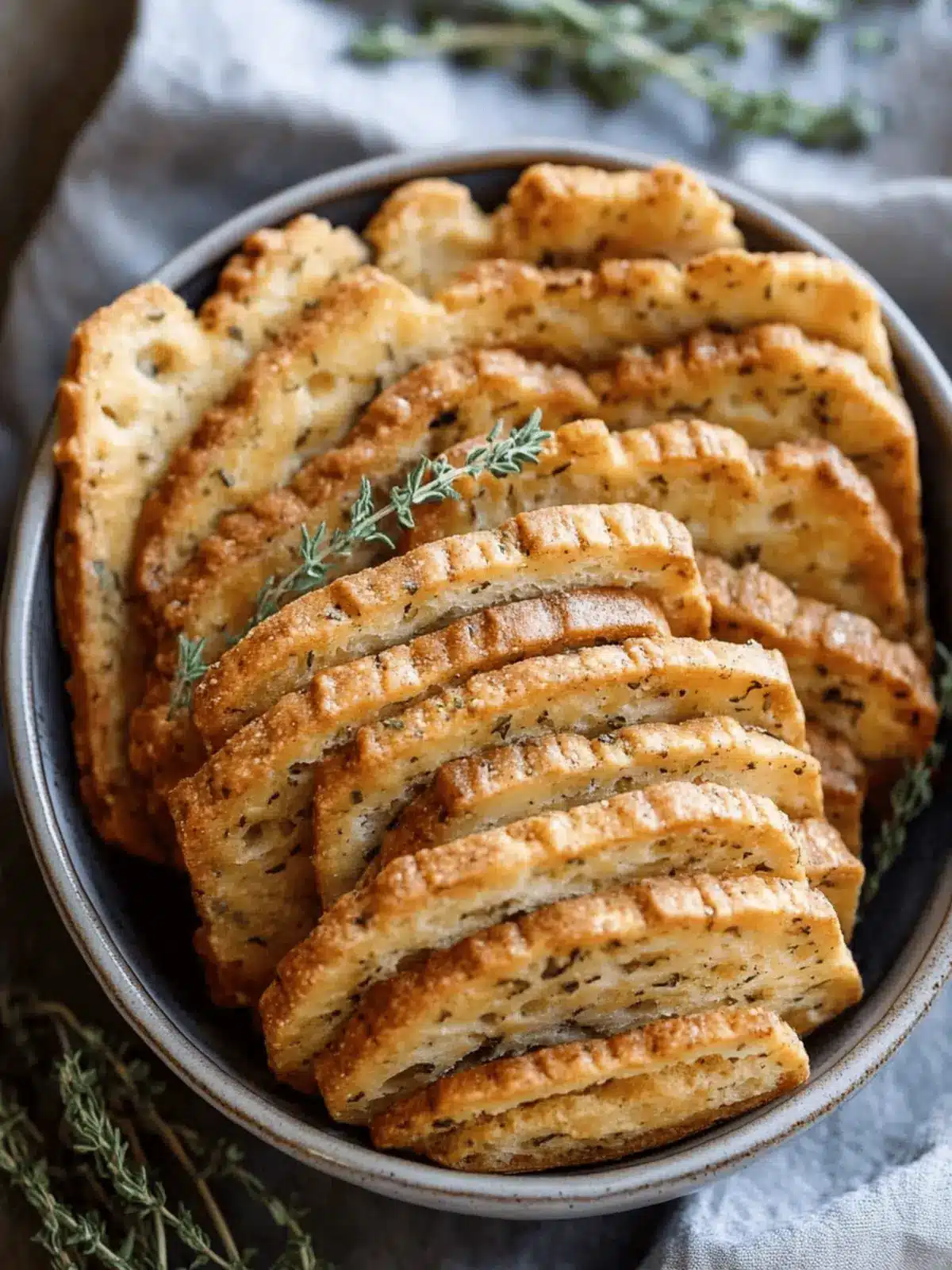 Homemade Cheddar + Herb Crackers