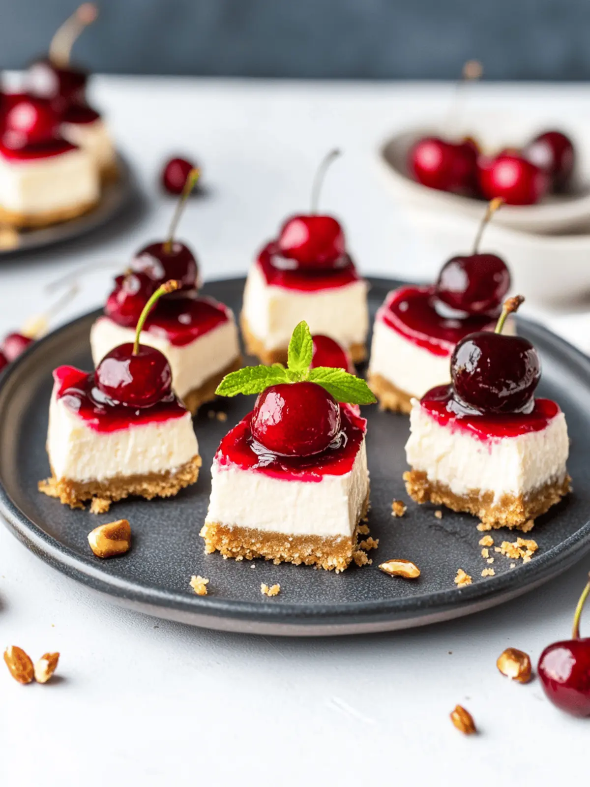 Cherry Cheesecake Bites