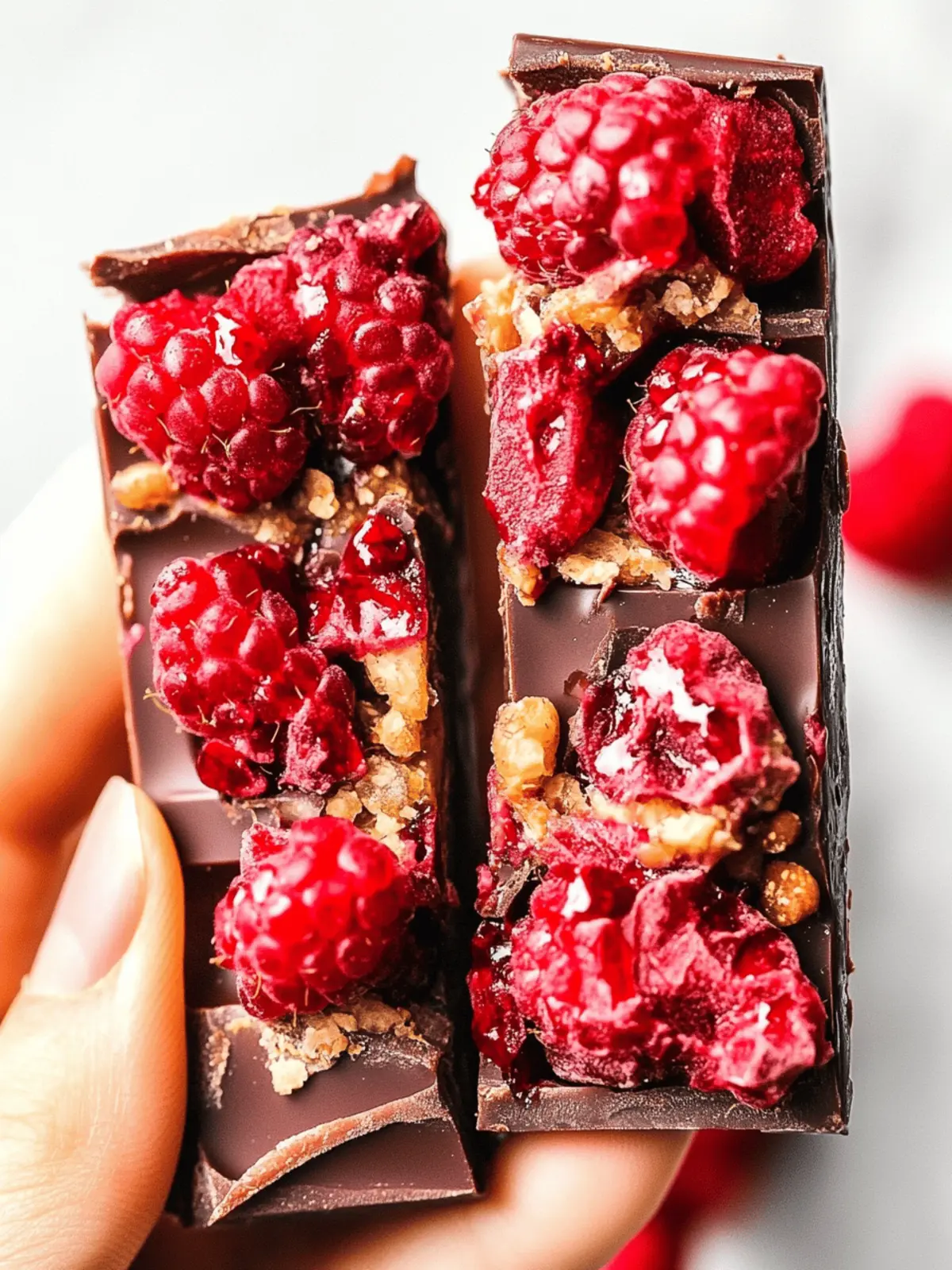 Raspberry Chocolate Bar (3 Ingredients)