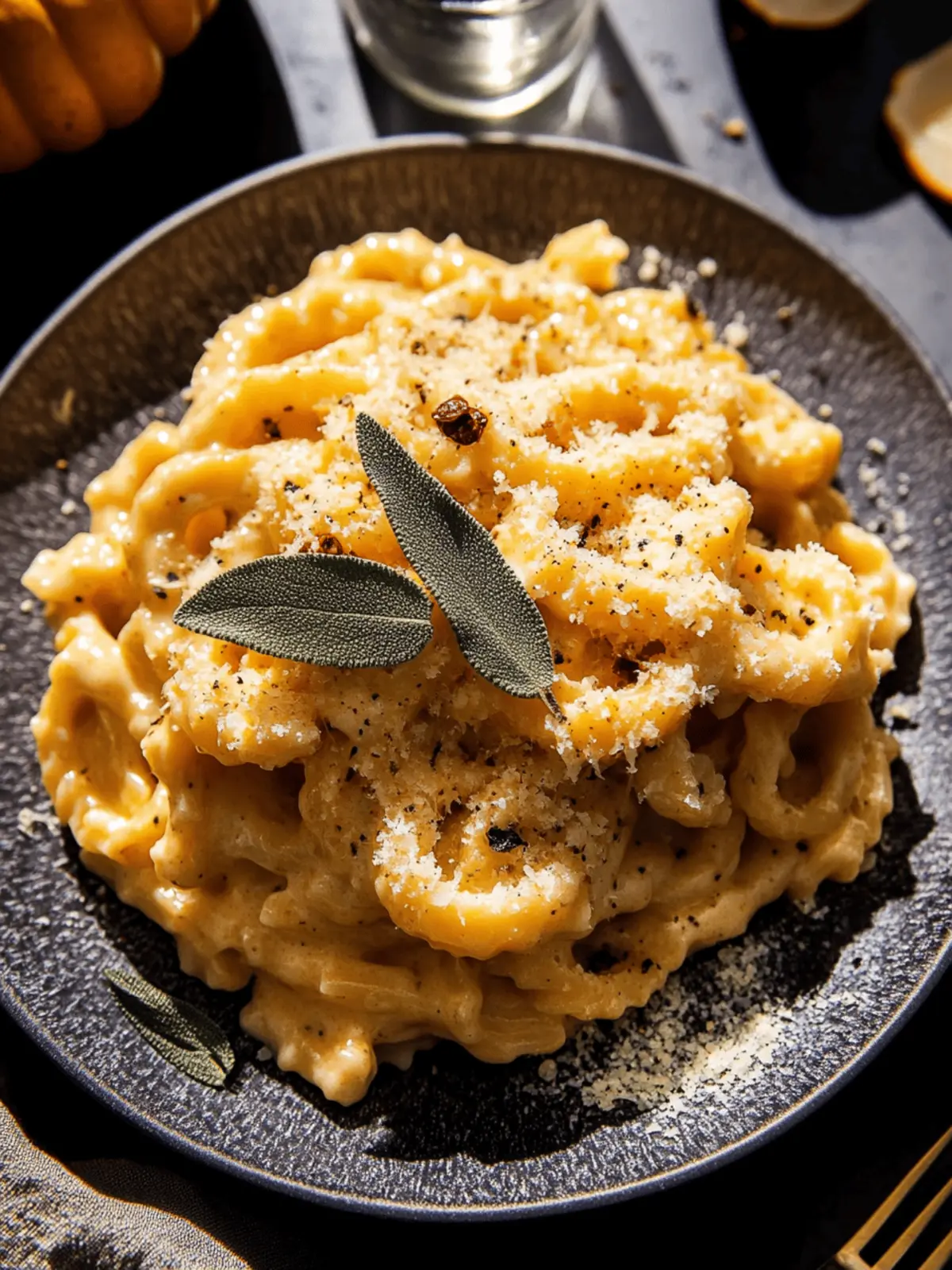 Sage Brown Butter Pumpkin Pasta Alfredo
