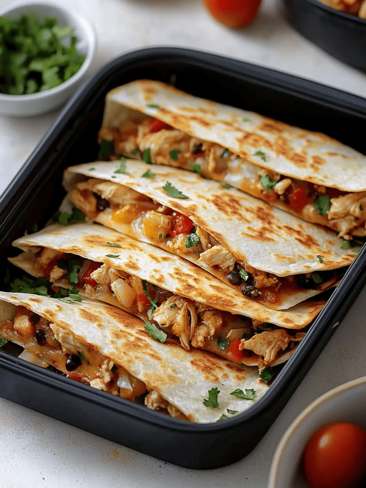 Healthy Baked Chicken Quesadilla