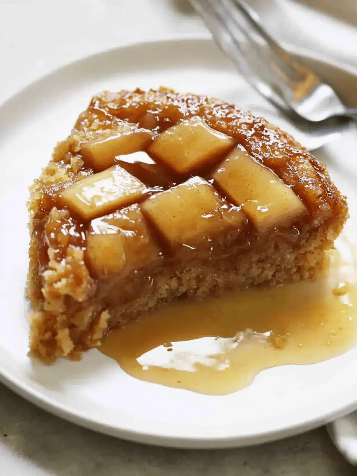 Caramel Apple Upside Down Honey Cake
