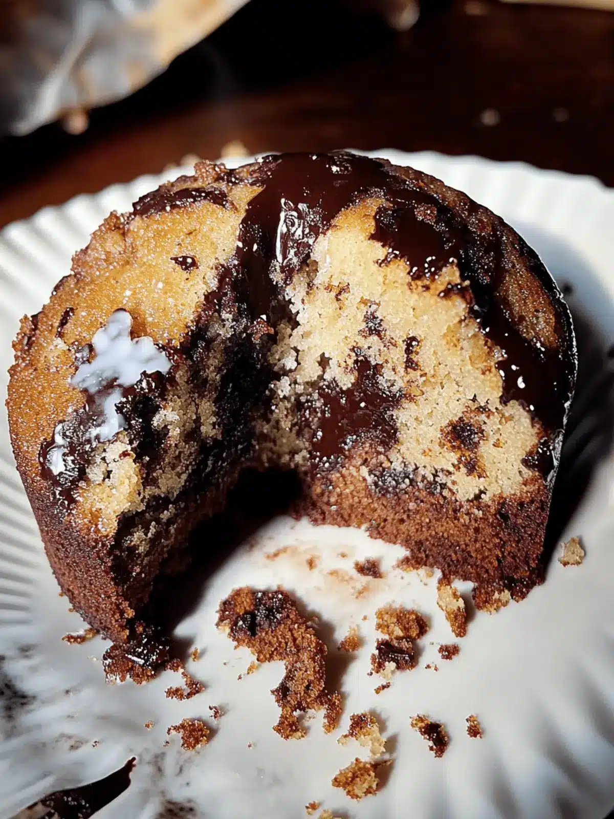 Brown Butter Chocolate Marbled Banana Cake