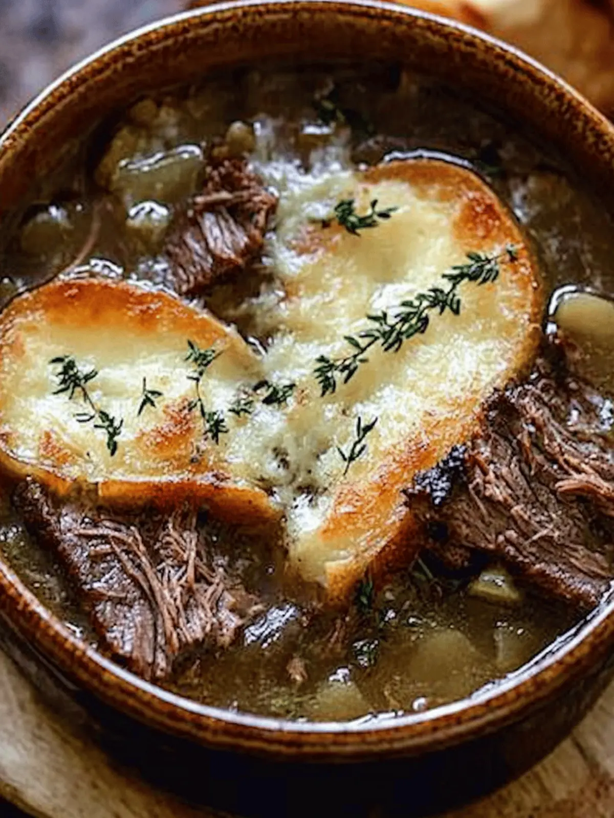 French Onion Beef Short Rib Soup