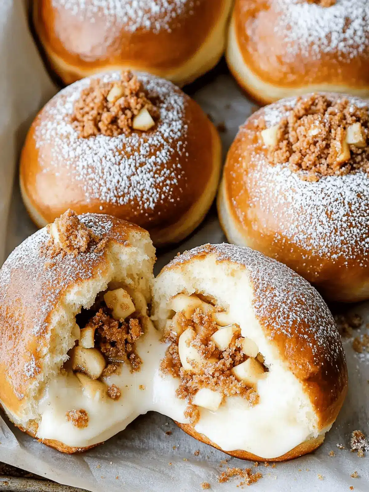 Apple Cheesecake Brioche Buns