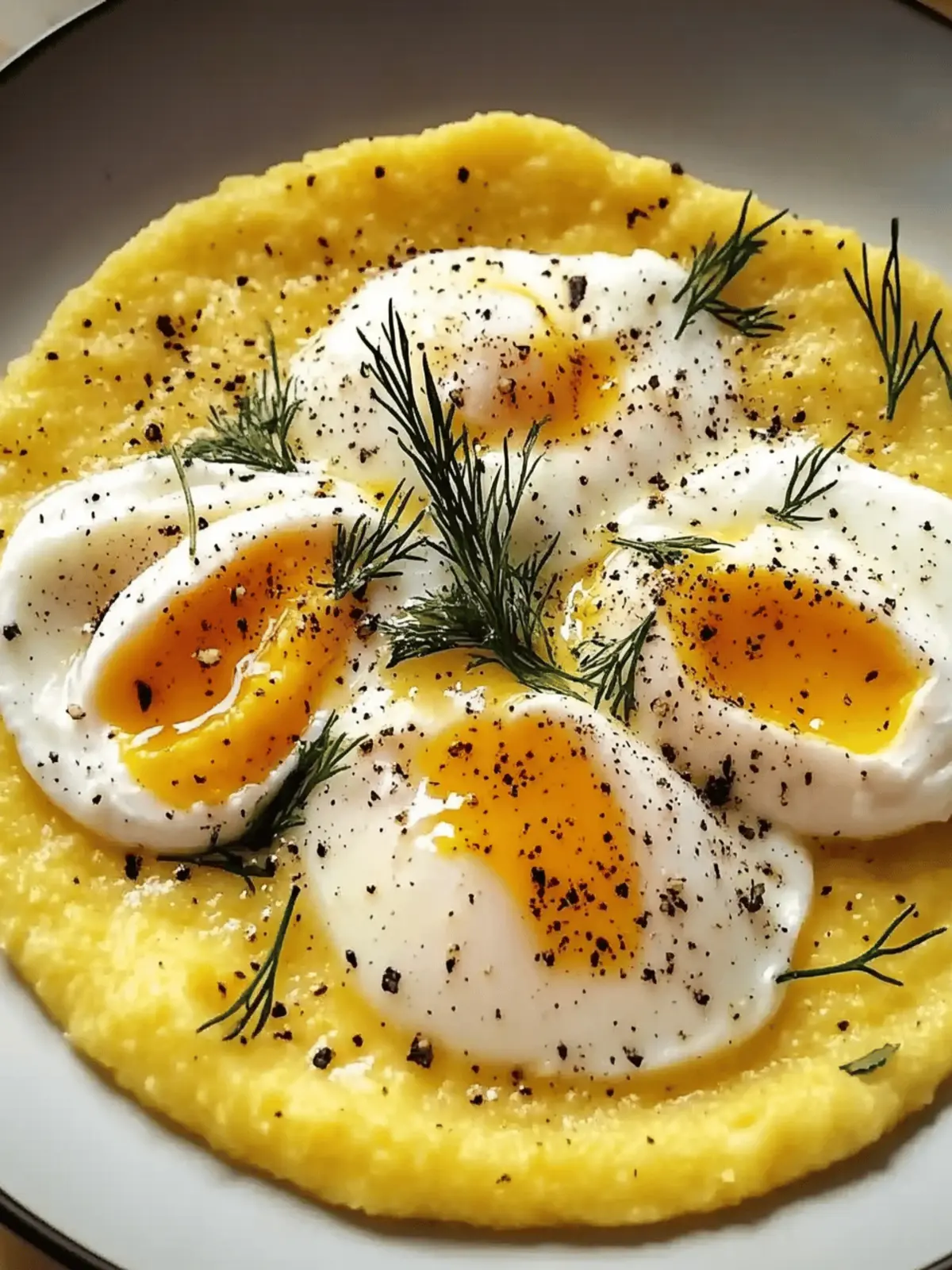 Creamy Polenta with Poached Eggs