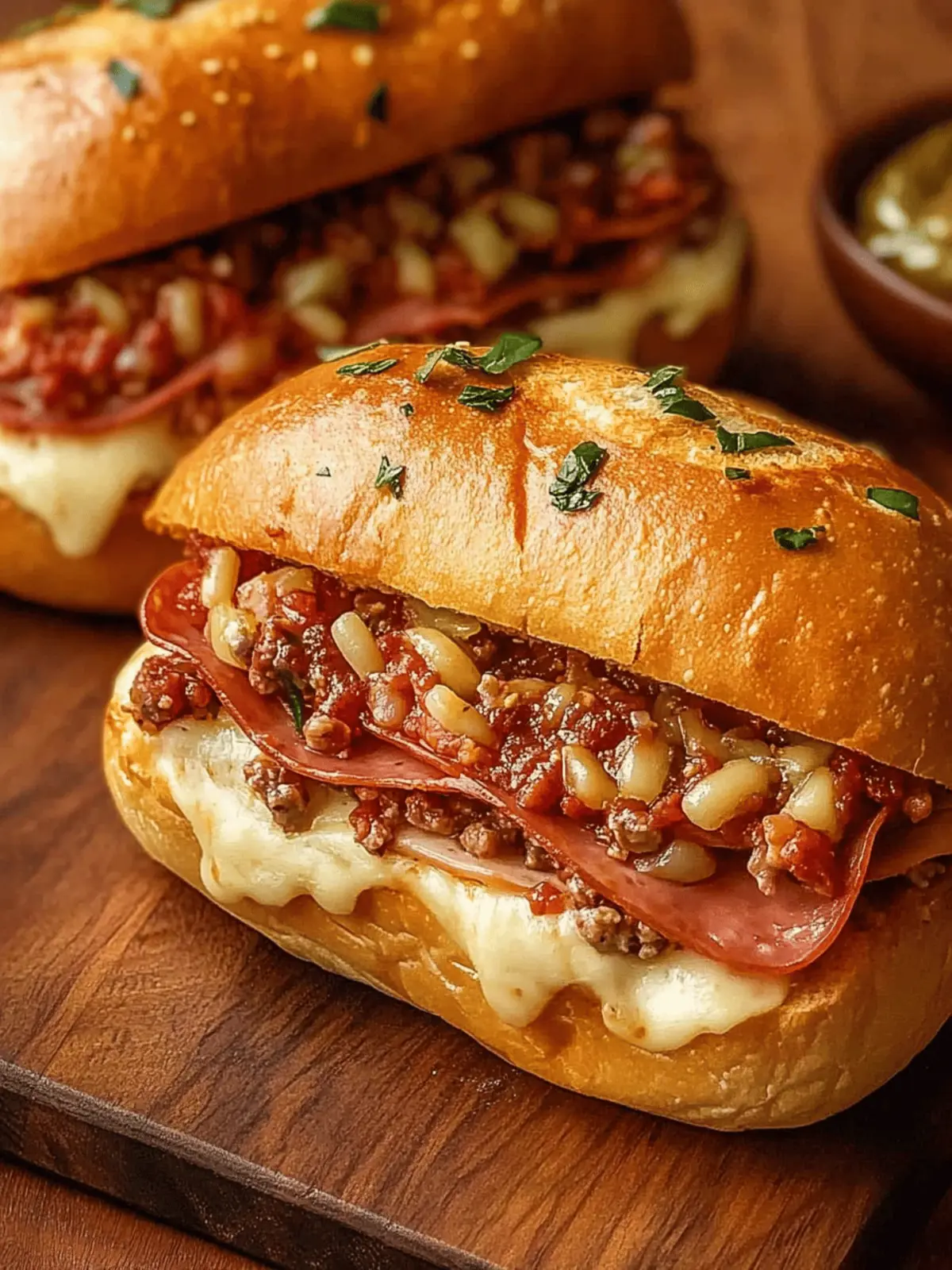 Baked Italian Sub Sandwiches