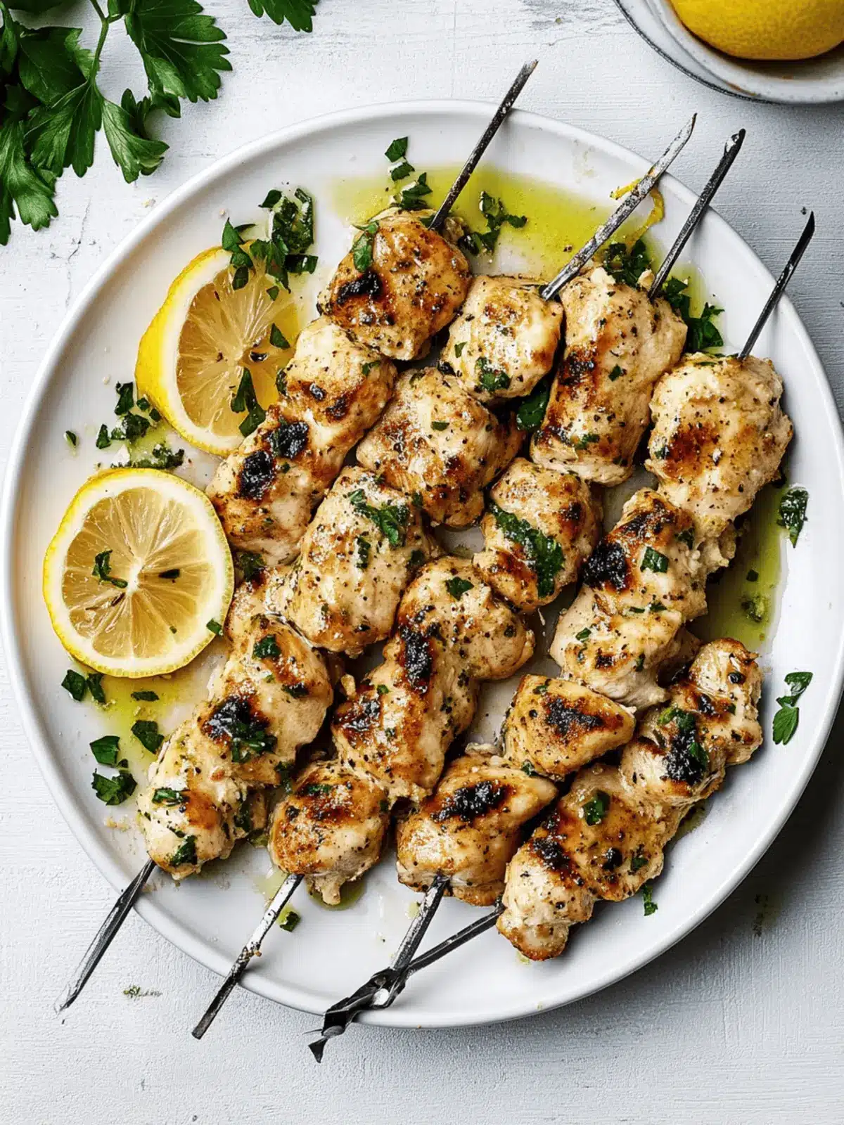 Chicken Spiedini With Lemon Butter Sauce