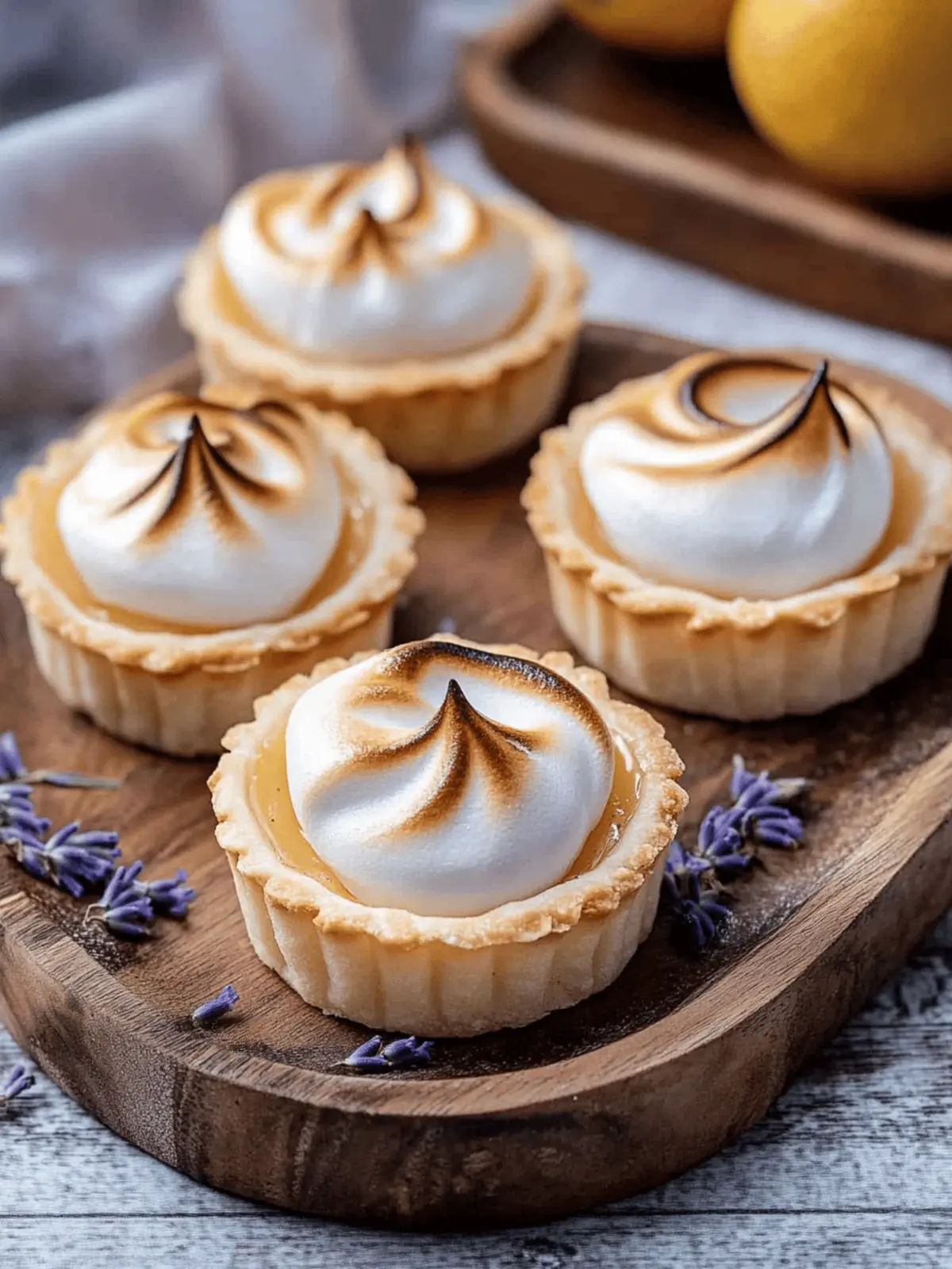 Lavender Lemon Meringue Tarts
