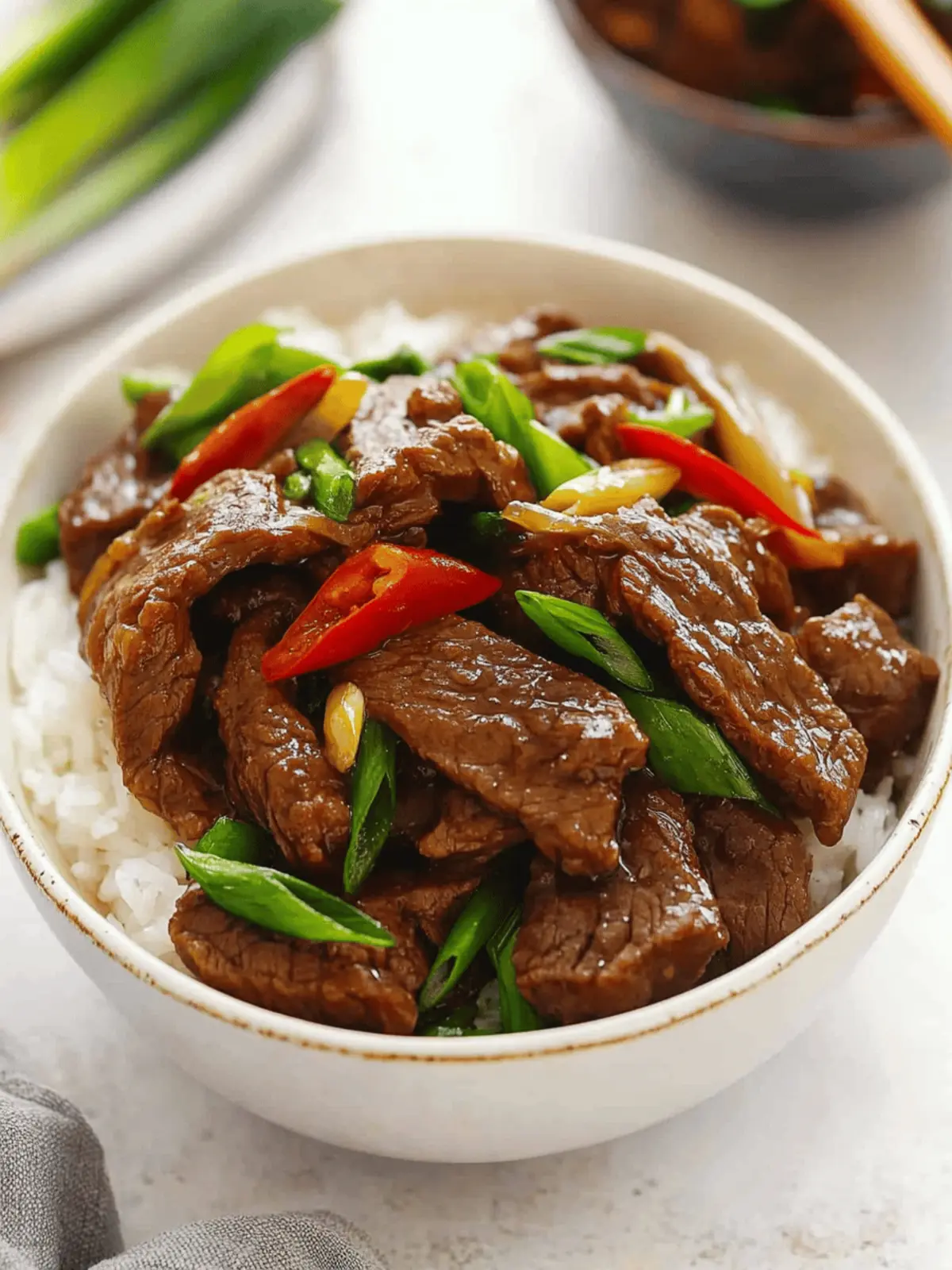 Mongolian Beef Stir Fry