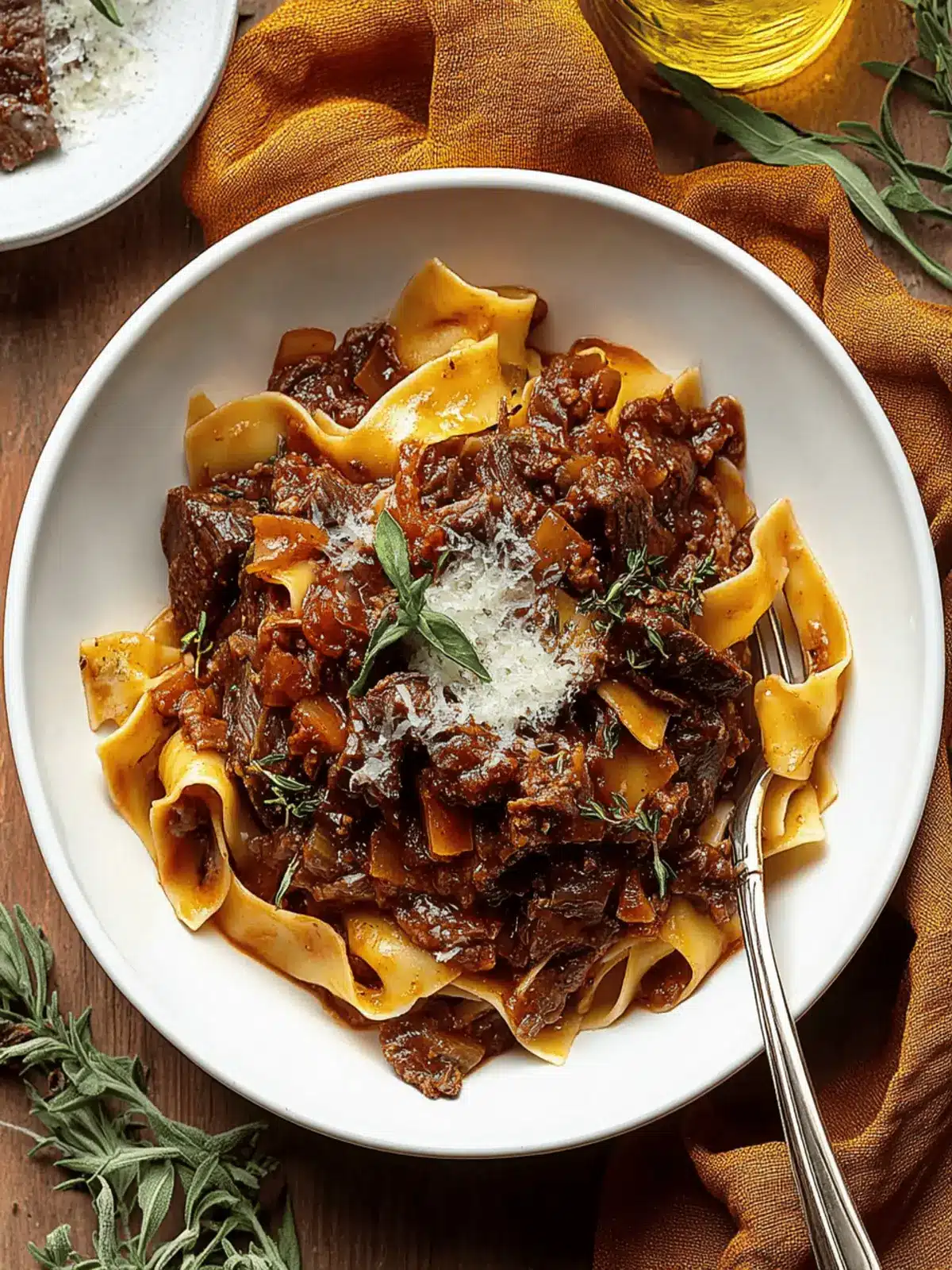 Braised Steak Ragu with Pappardelle