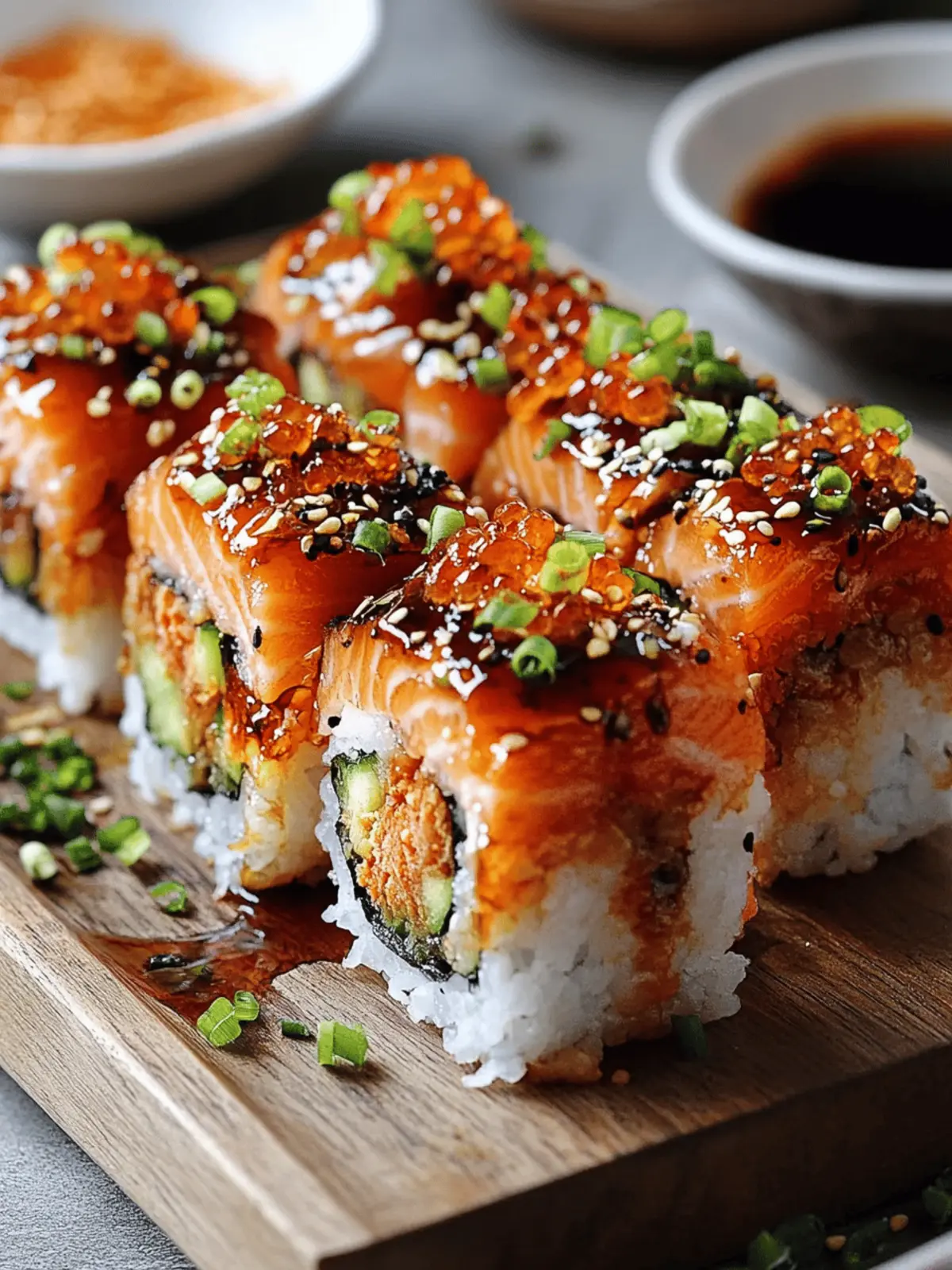 Easy Spicy Salmon Sushi Bake