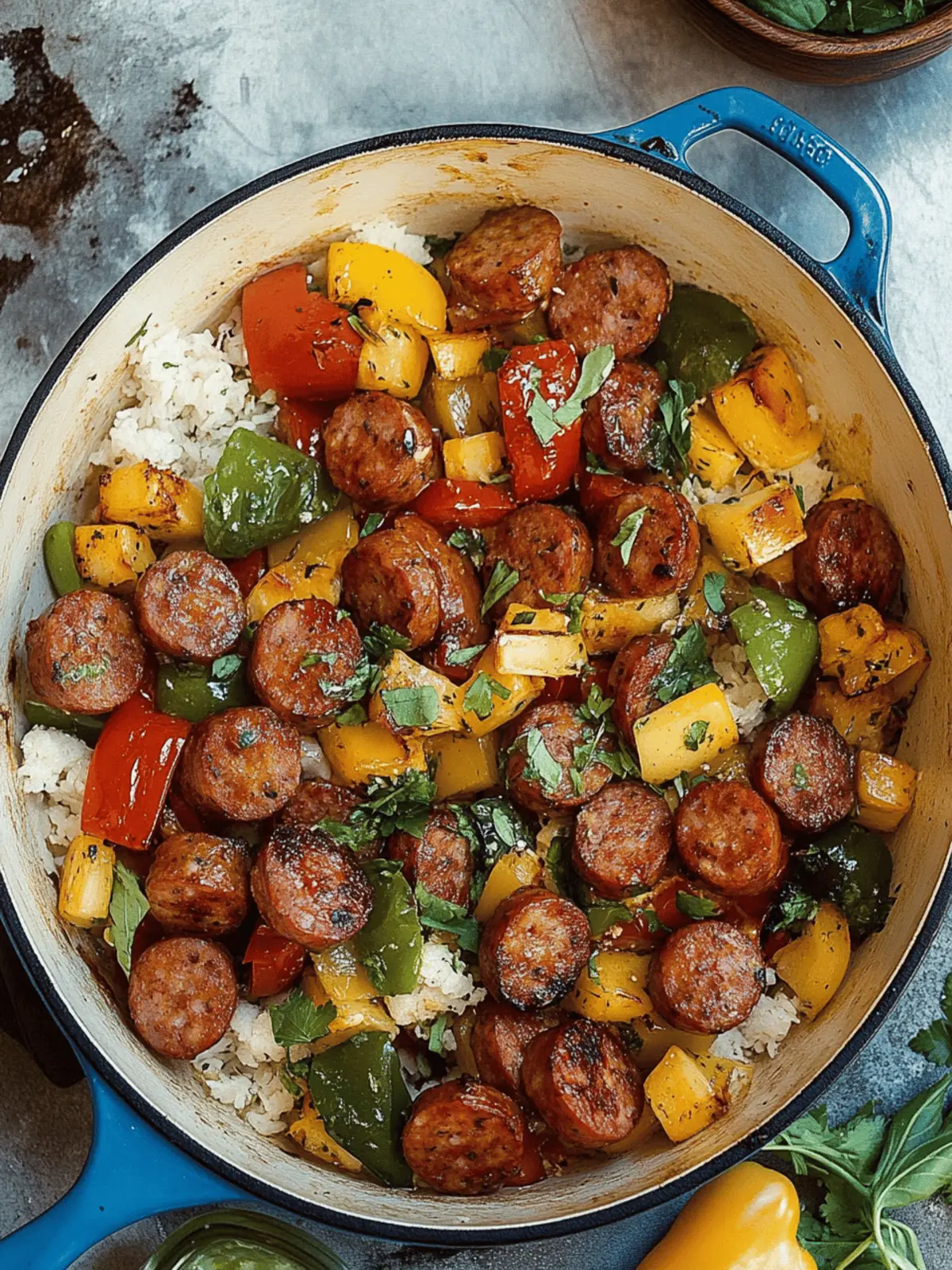 Summer Sausage Skillet with Andouille Sausage