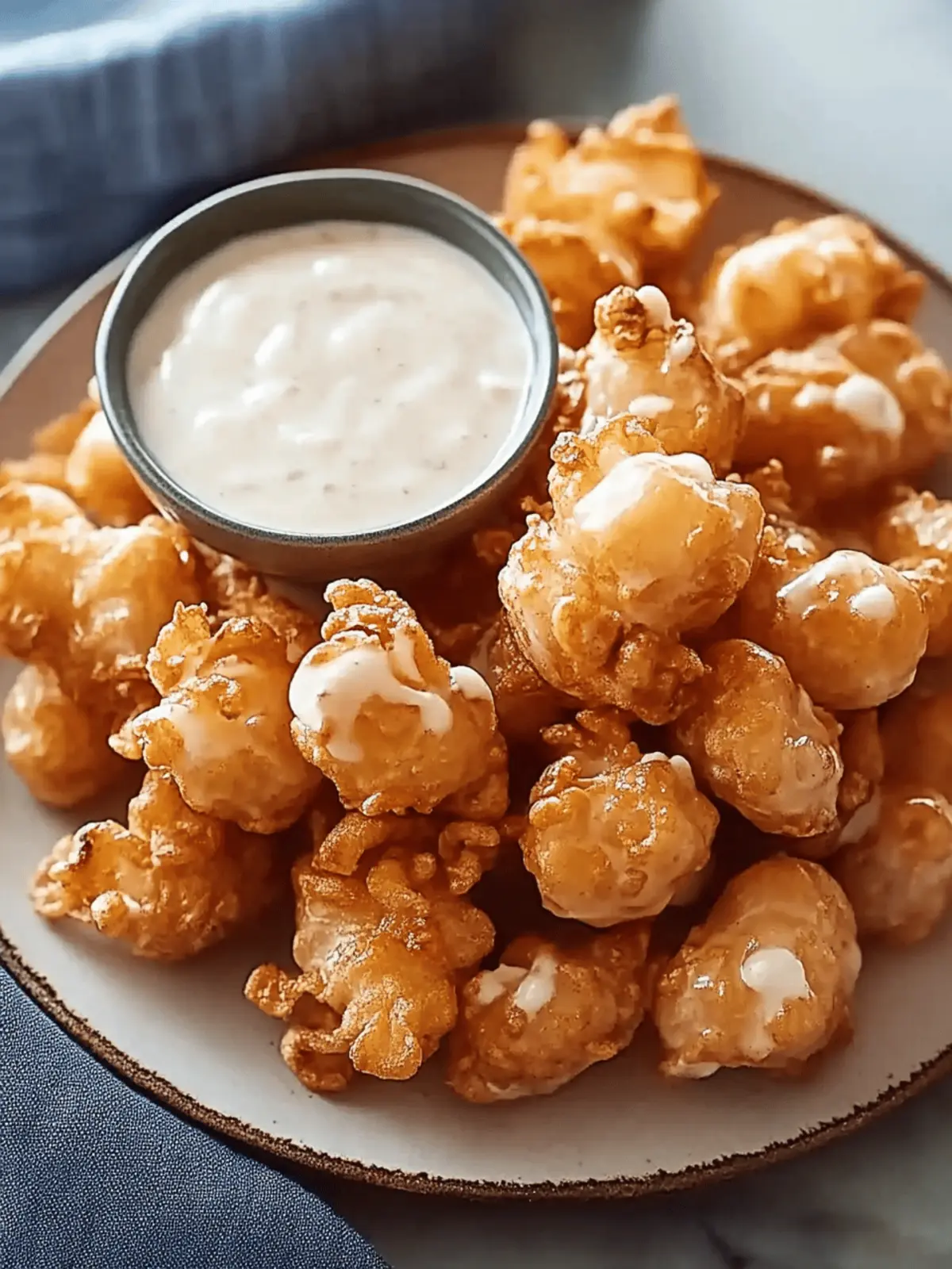 Bite-Sized Blooming Onions with Buttermilk Ranch Dip