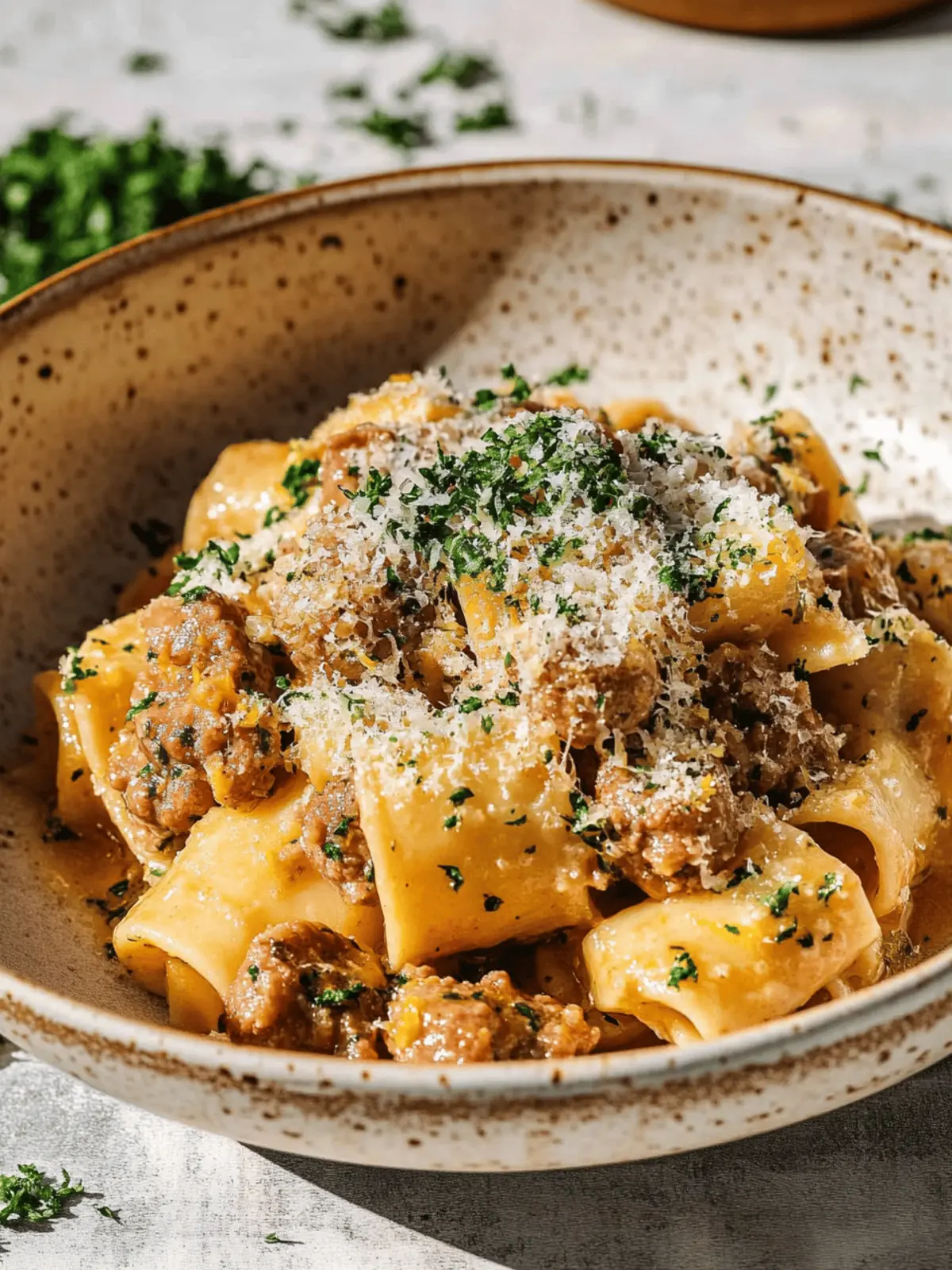 Saucy Sausage and Lemon Pasta (Sausage al Lemone)